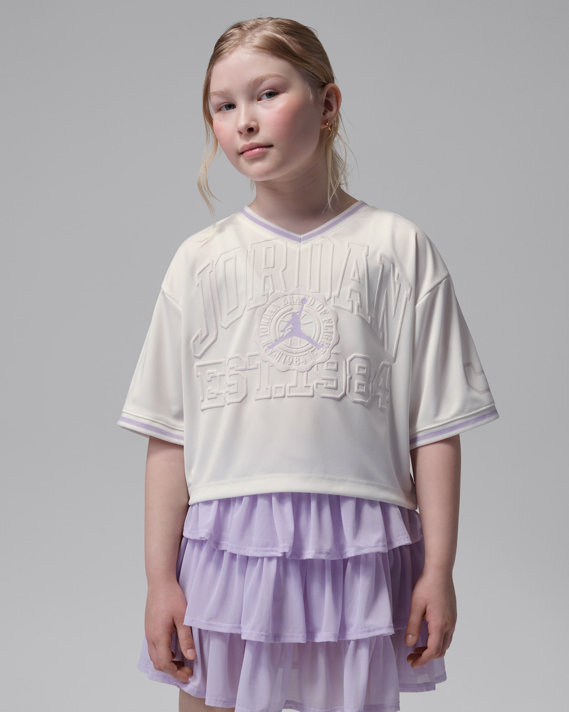 Jordan Secret Diary Big Kids' Cropped Jersey - Sail