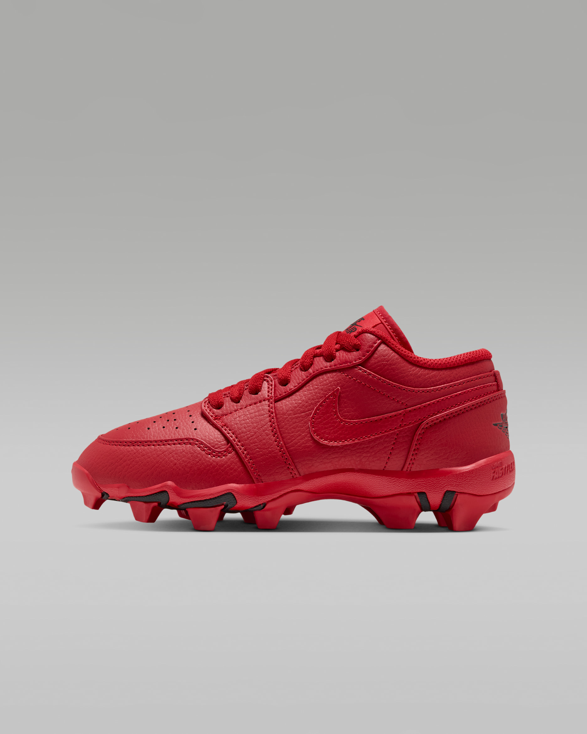 Jordan 1 Low Little/Big Kids' Cleats - University Red/Black
