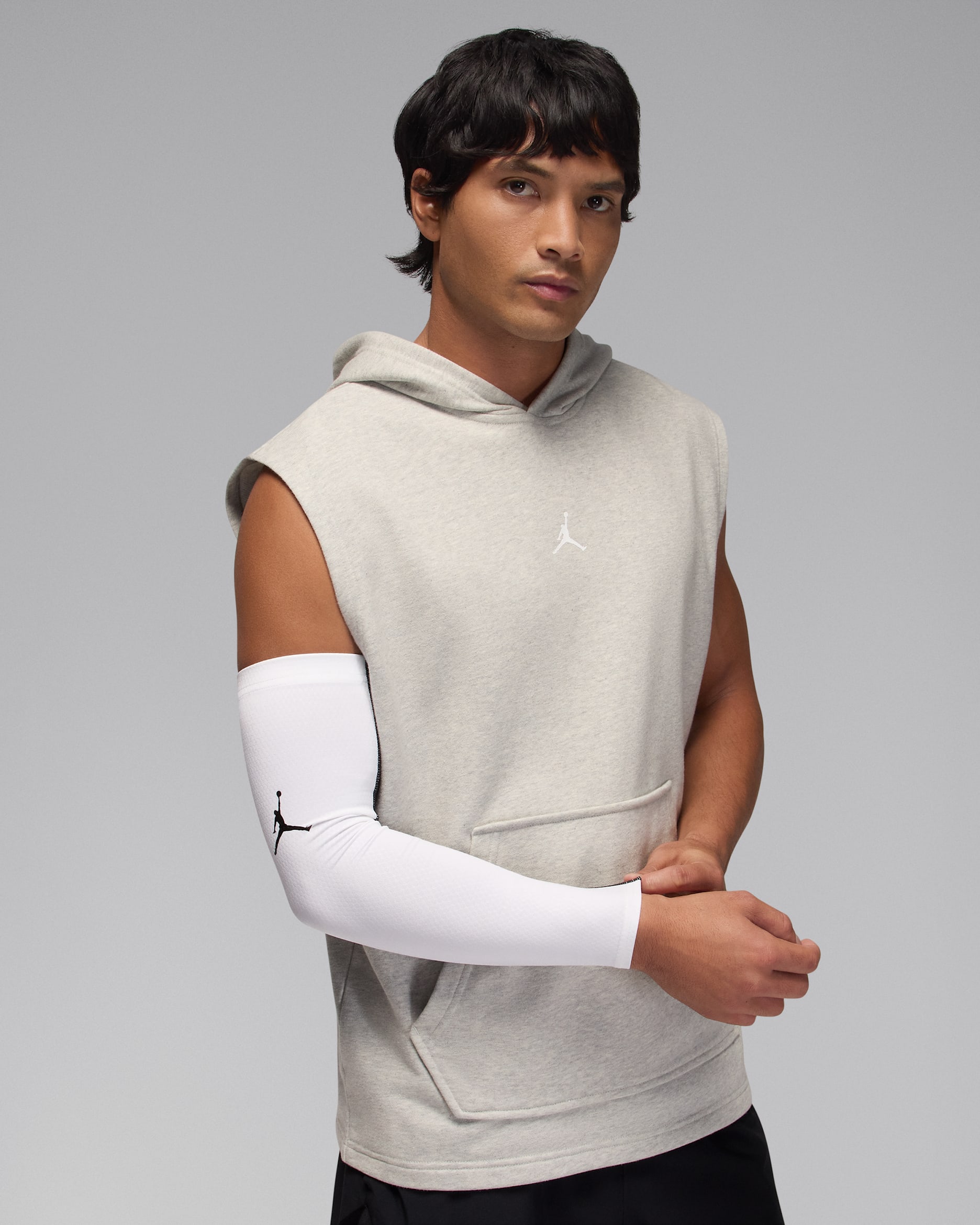Jordan Fly Grip Dri-FIT Football Arm Sleeve - White/Black/Black/Black