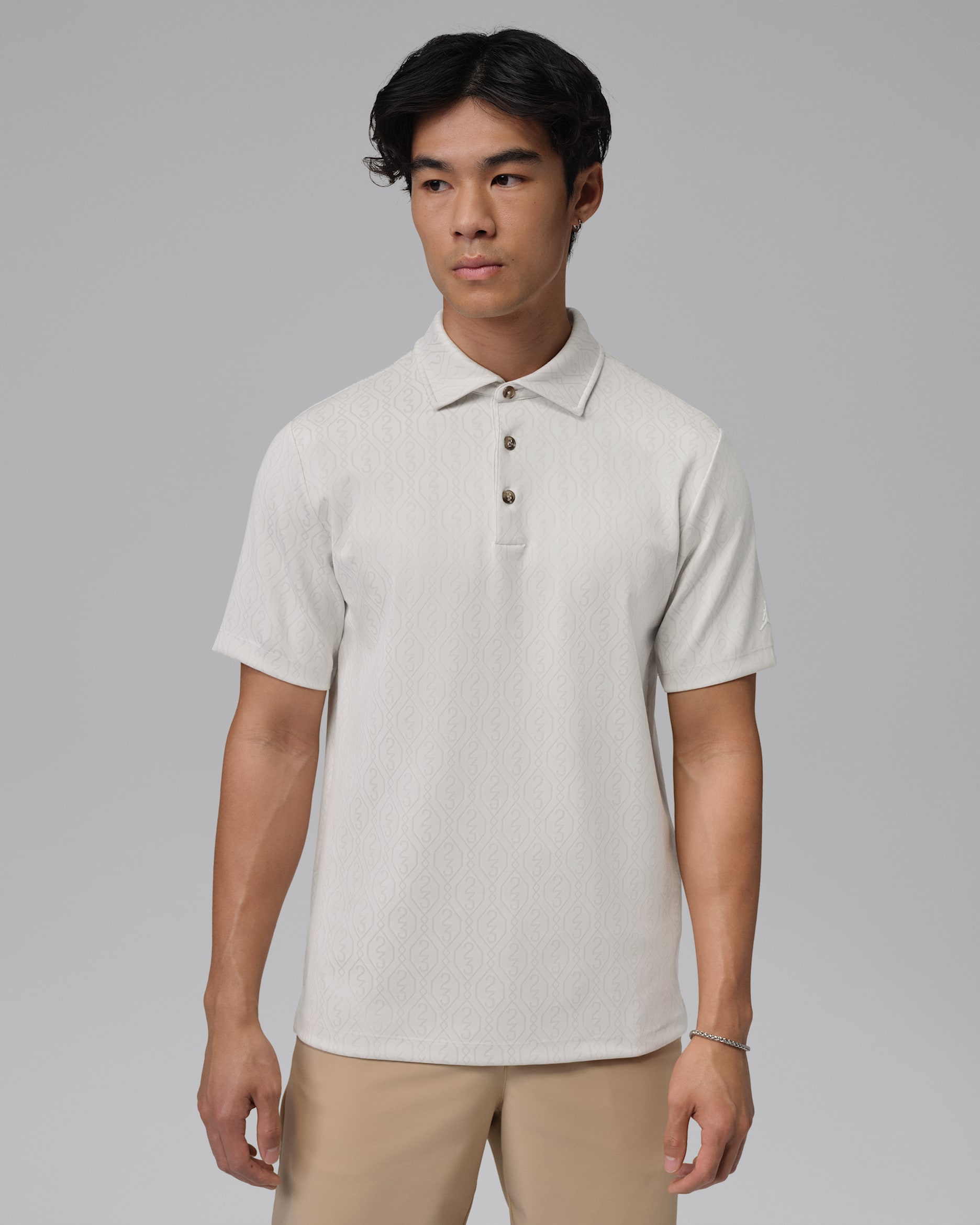 เสื้อโปโลกอล์ฟผ้าแจ็คการ์ดผู้ชาย Jordan Sport - Sail/Sail