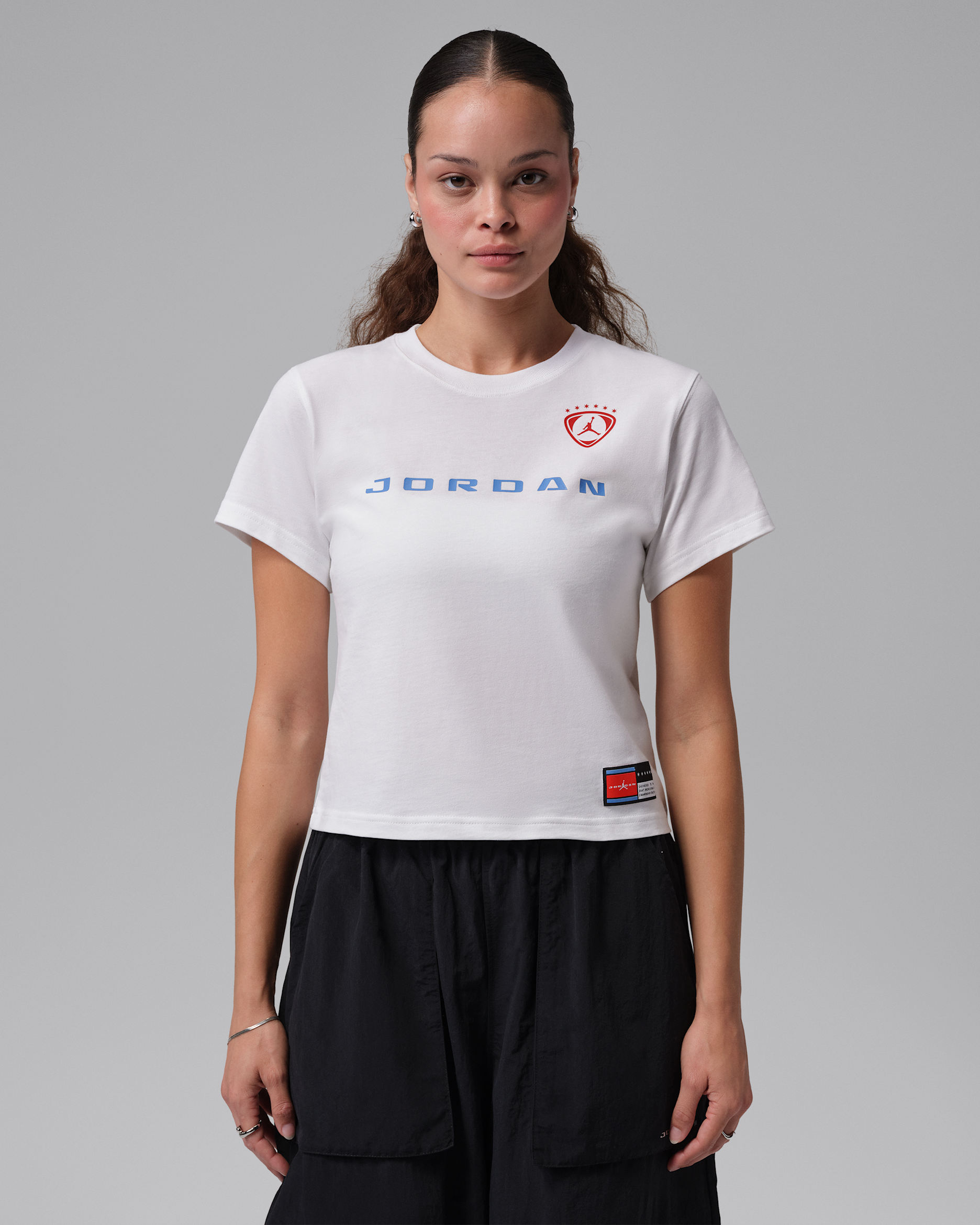 Jordan Brooklyn T-skjorte med trykk til dame - Hvit/University Blue