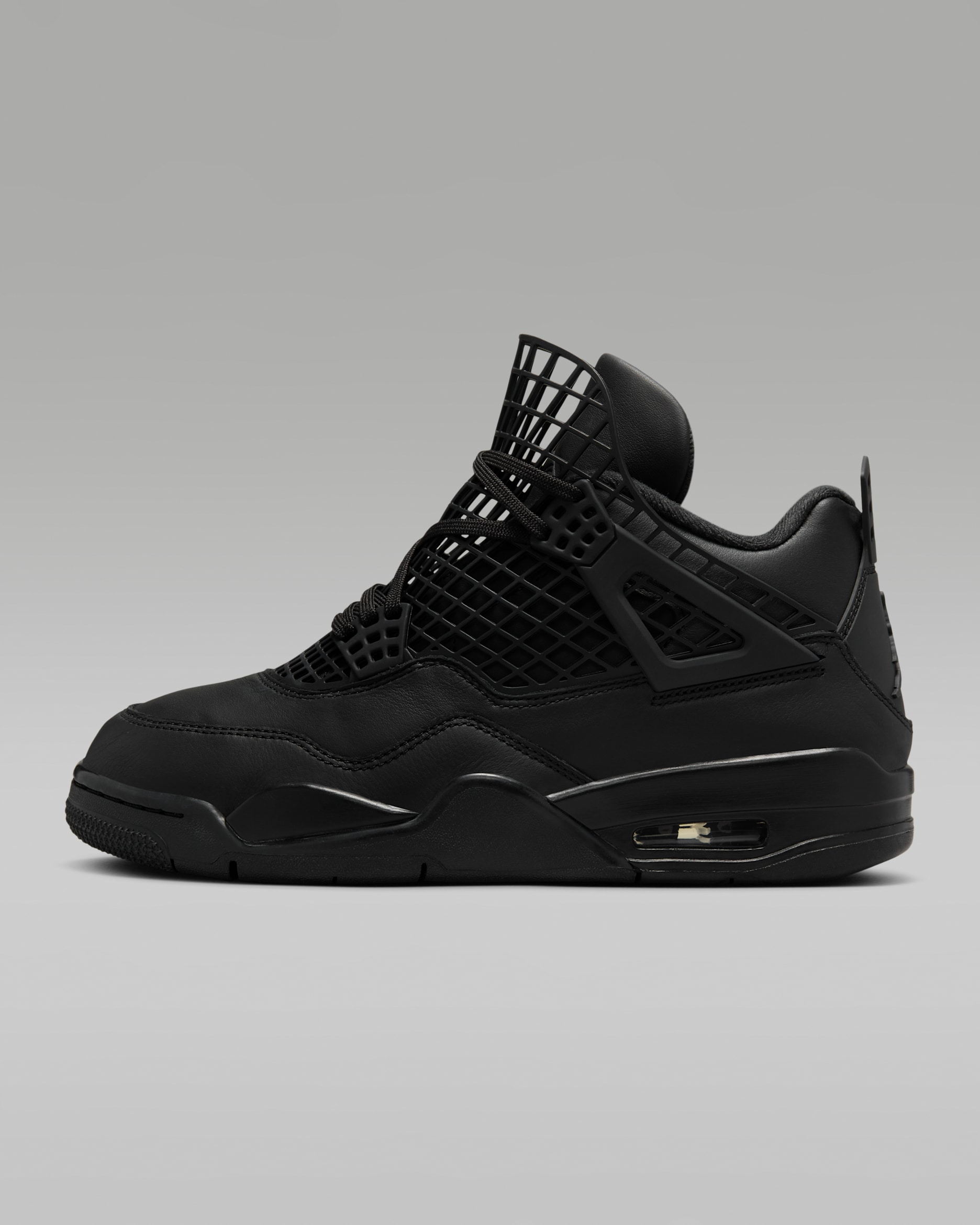 Air Jordan 4 Net Women's Shoes - Black/Metallic Silver/Black