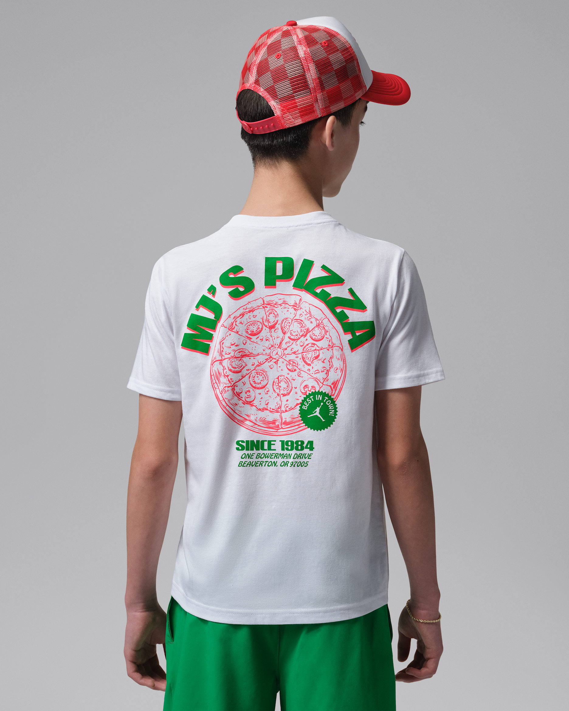 조던 주니어 'MJ's Pizza' 티셔츠 - 화이트