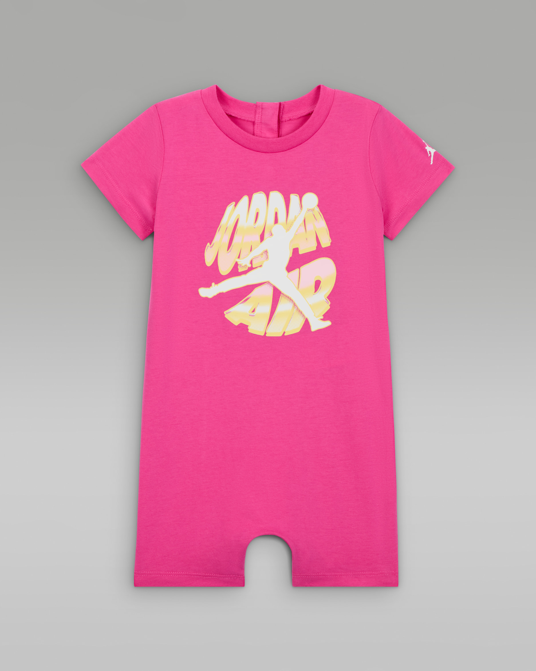 Jordan Air Stacked Baby (12-24M) Romper - Laser Fuchsia