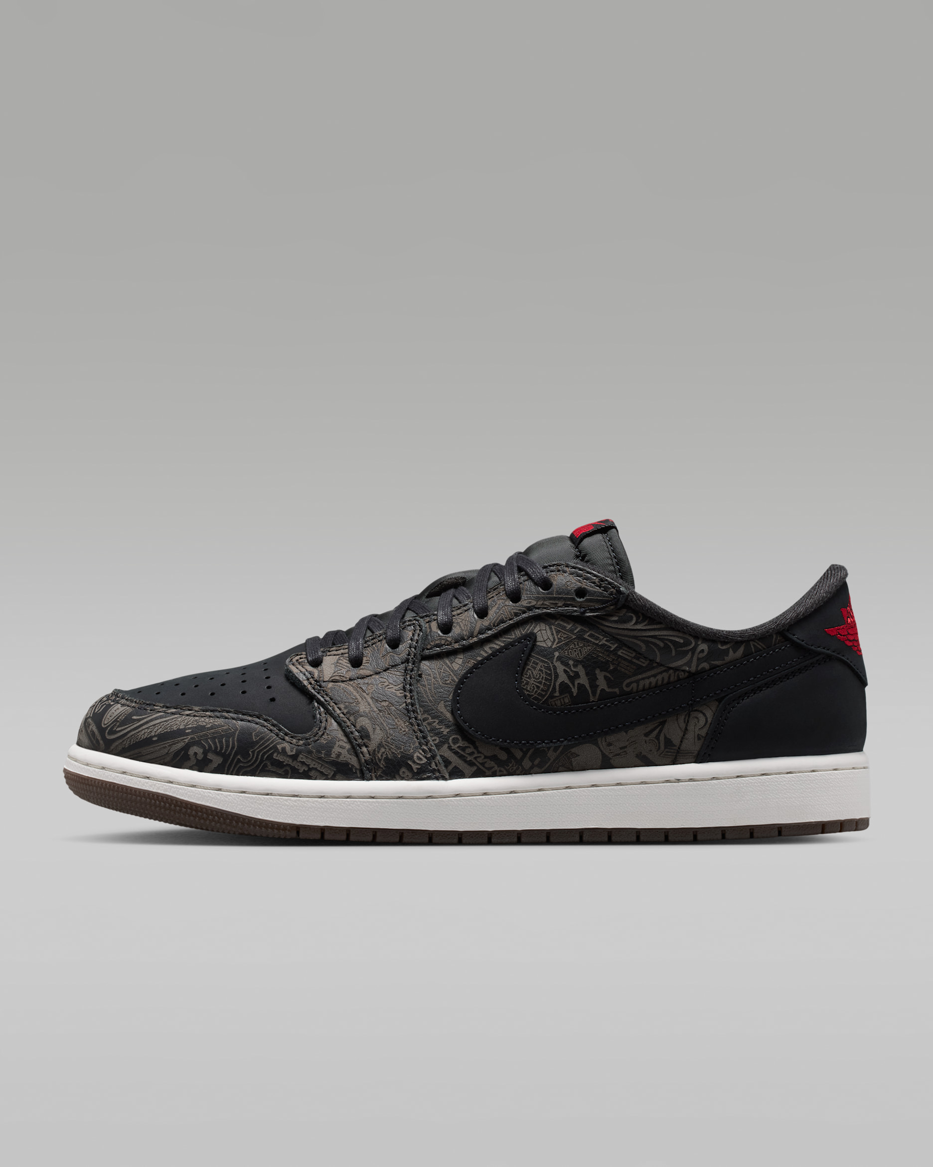 Air Jordan 1 Low OG "Laser" Men's Shoes - Black/Summit White/Summit White/Varsity Red