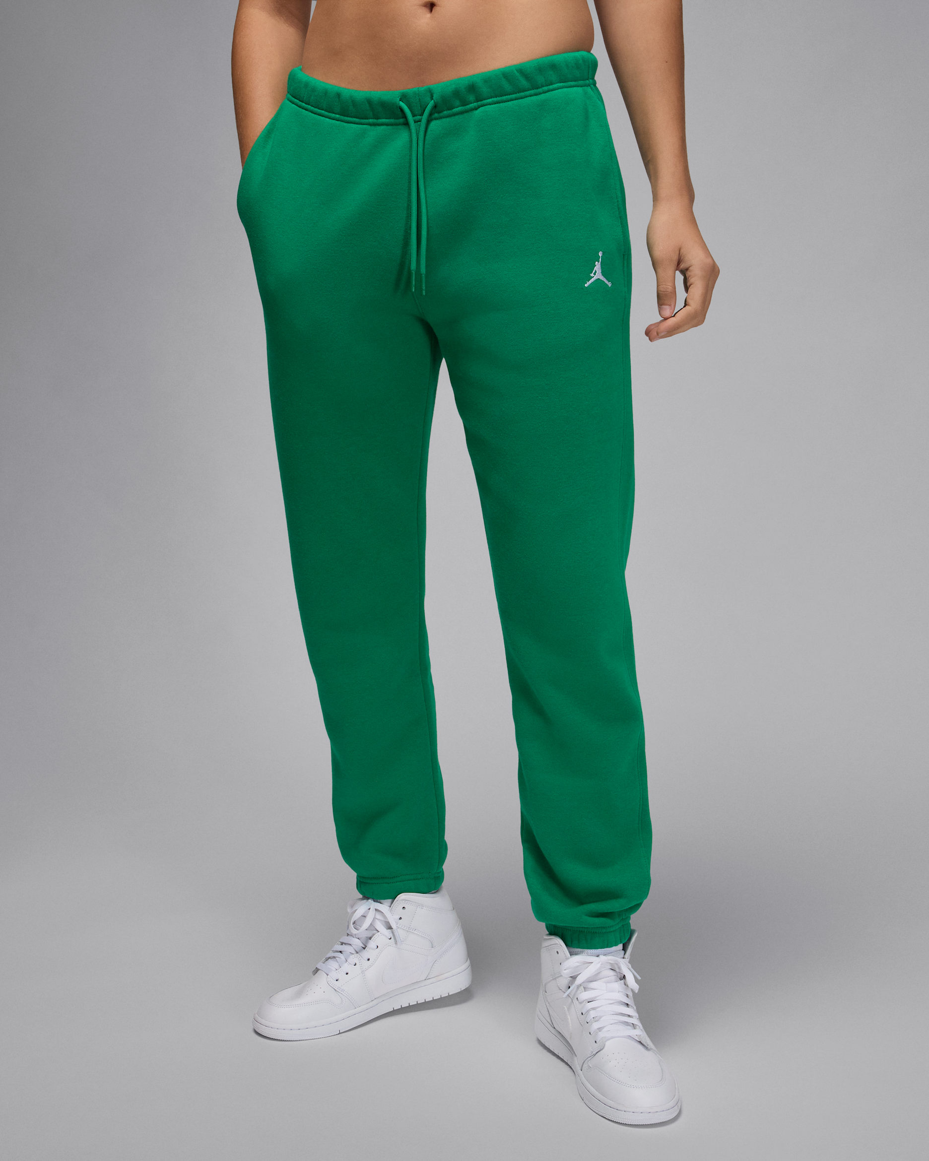 Jordan Brooklyn Fleece damebukse - Malachite/Hvit