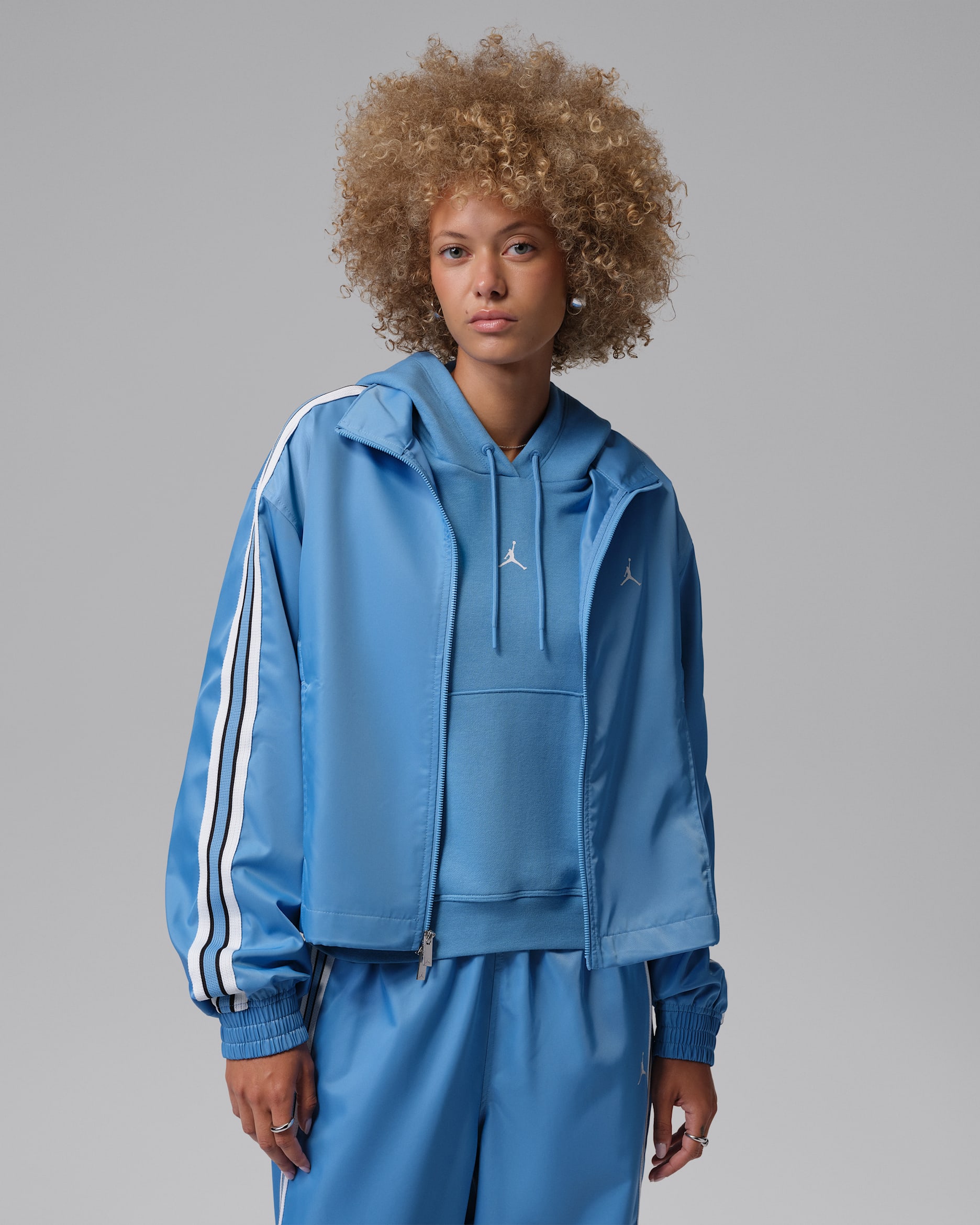 Jordan Brooklyn Women's Tracksuit Jacket - Blue Beyond