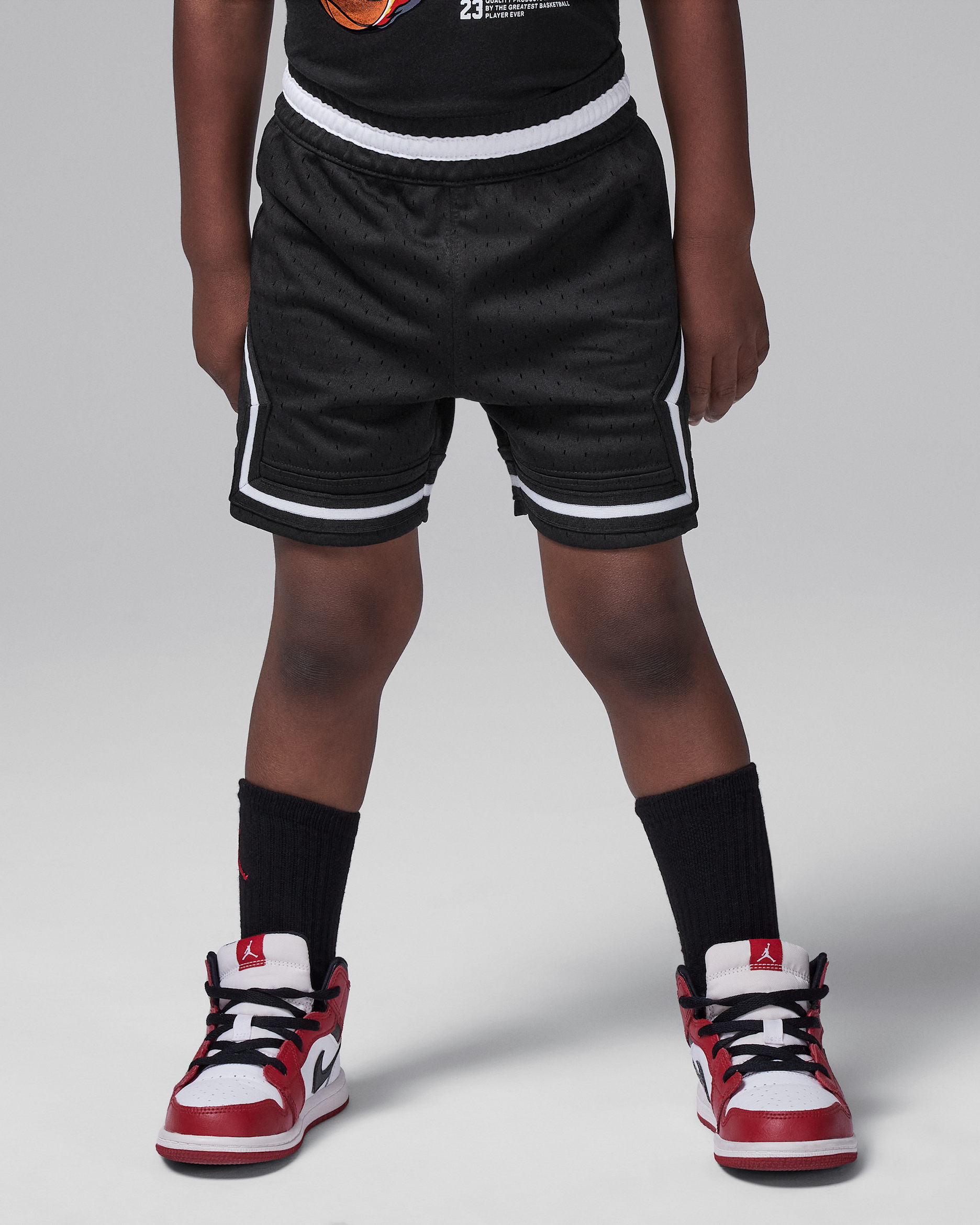 Shorts deportivos Dri-FIT con diseño de diamante infantiles Jordan - Negro