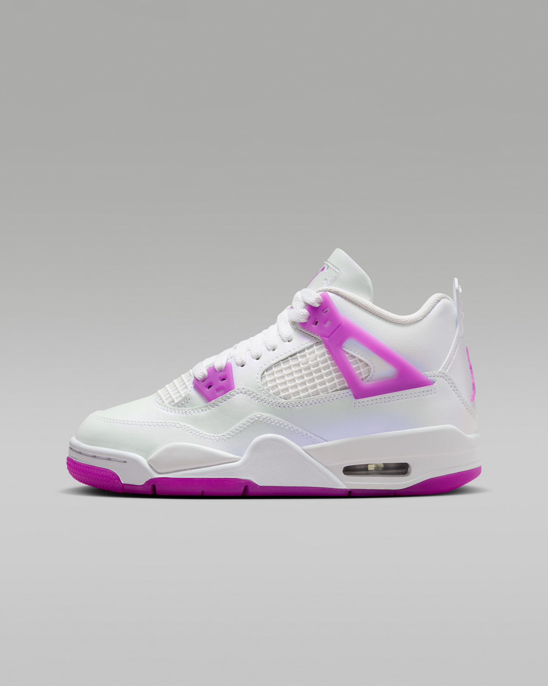 รองเท้าเด็กโต Air Jordan 4 Retro - ขาว/Hyper Violet