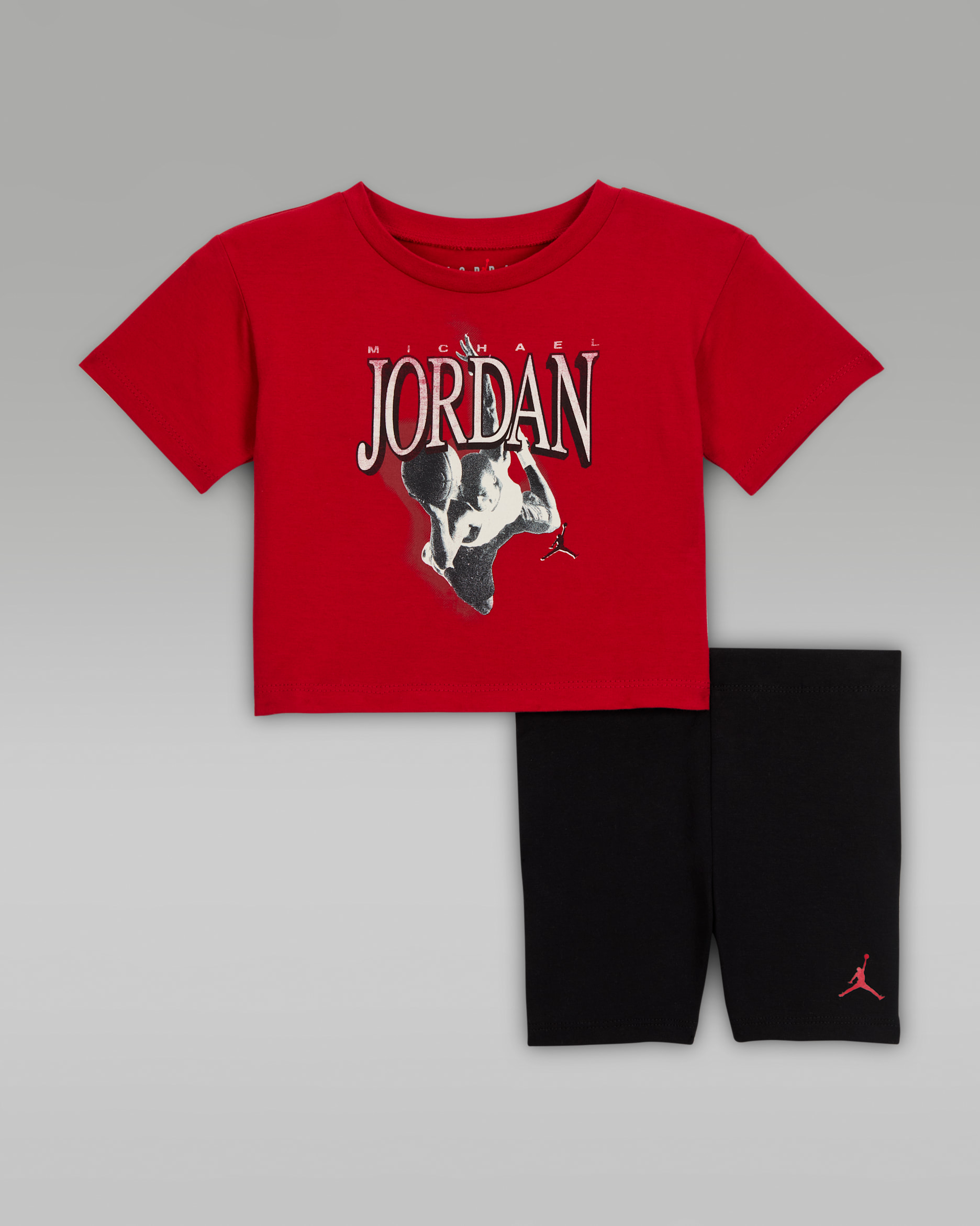 Jordan Retro 1984 2-teiliges Bike Shorts Set für Kleinkinder (12–24 M) - Schwarz