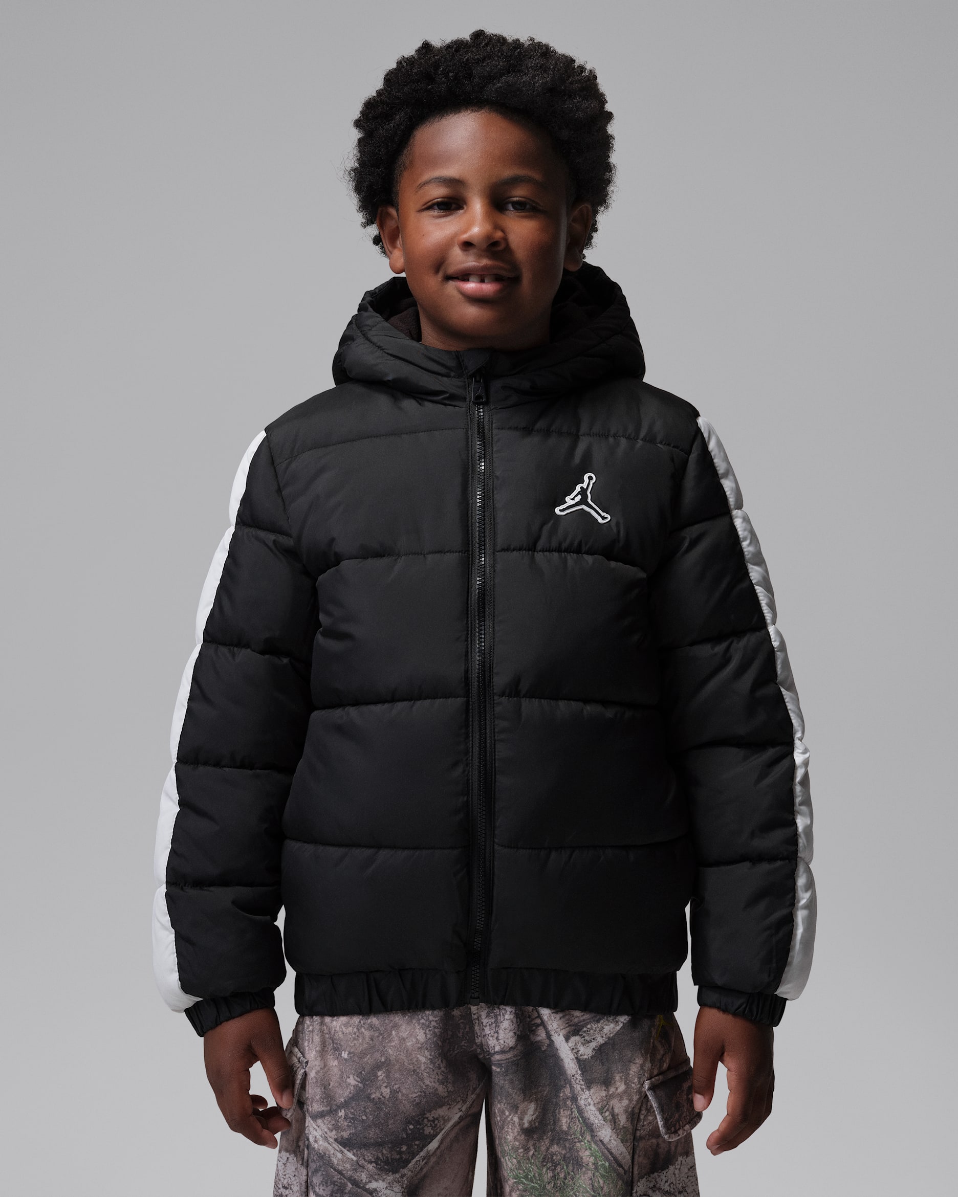 Jordan Big Kids' Colorblock Puffer Jacket - Black
