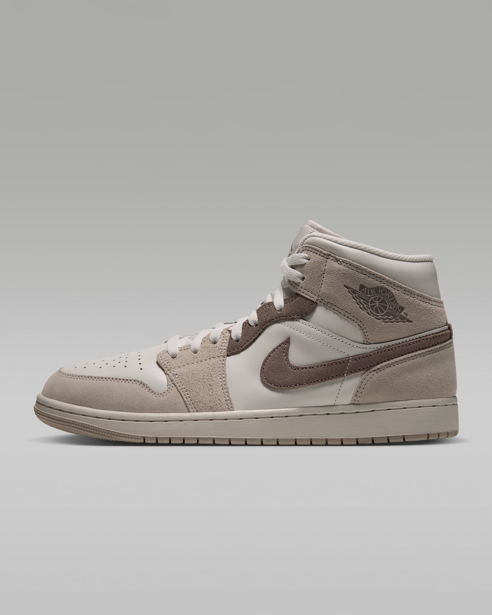 Air Jordan 1 Mid SE-sko til mænd - Phantom/Cream II/Mink Brown