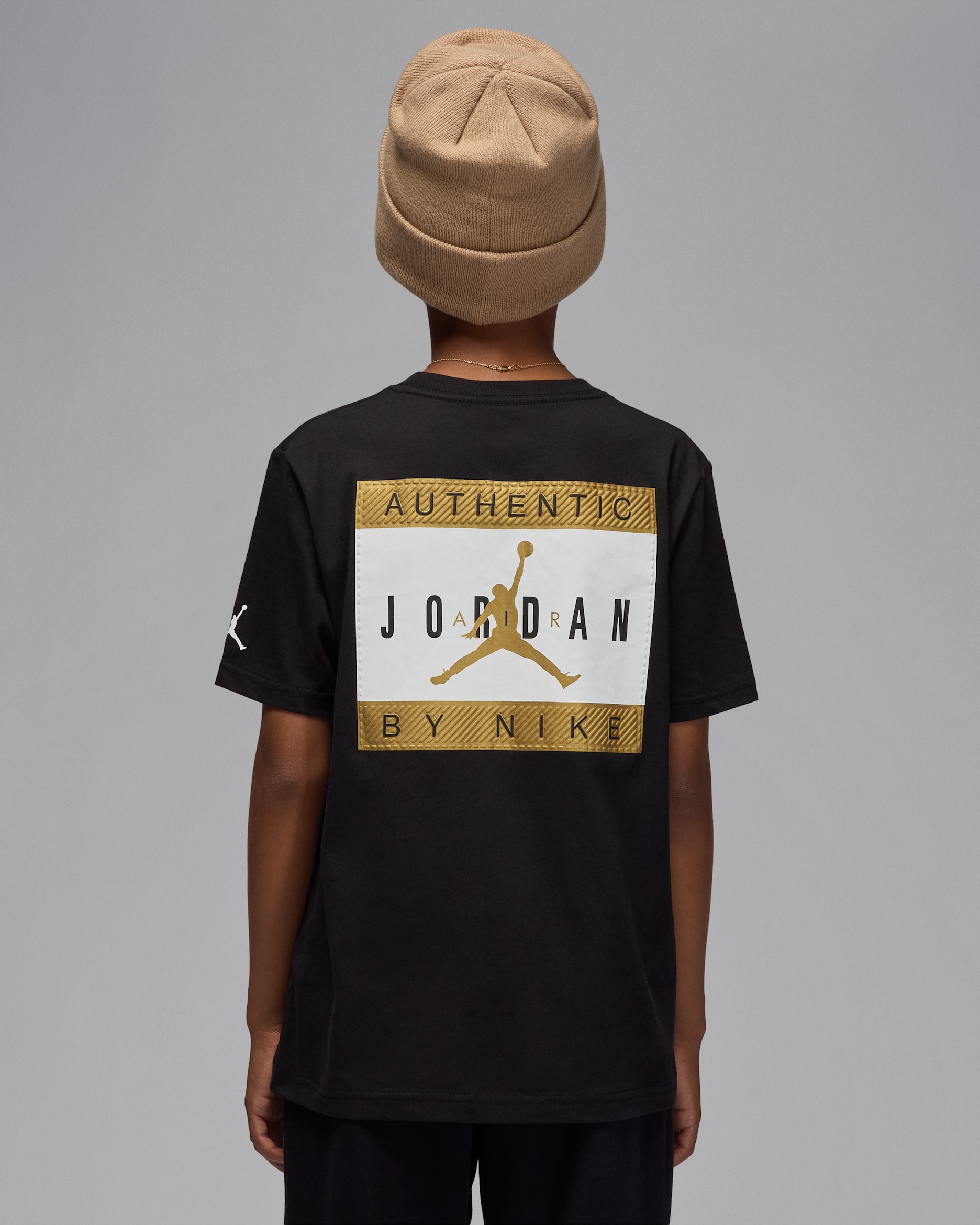 Jordan Older Kids' Authentic Label T-Shirt - Black