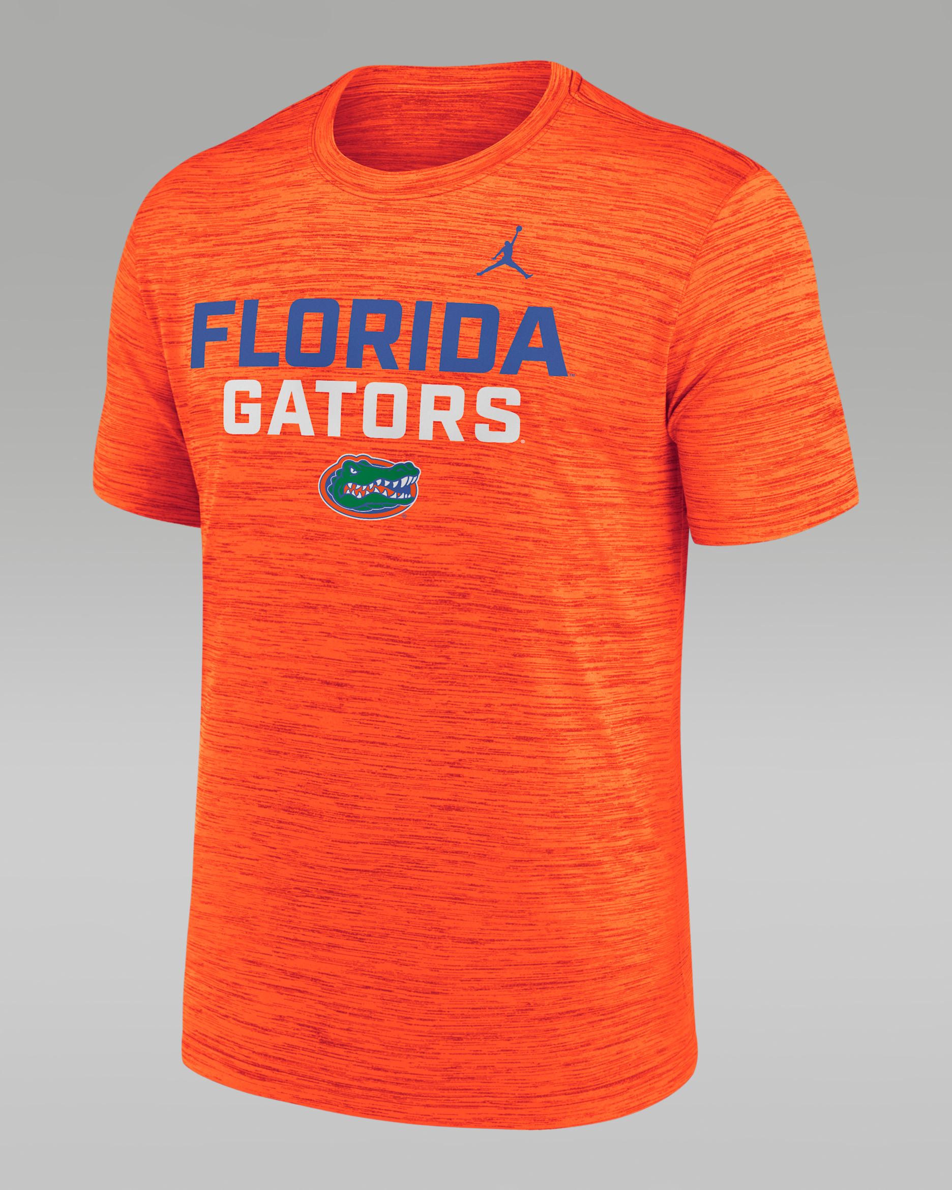 Playera universitaria marca Jordan Dri-FIT para hombre Florida Campus Center Stack Velocity - Naranja
