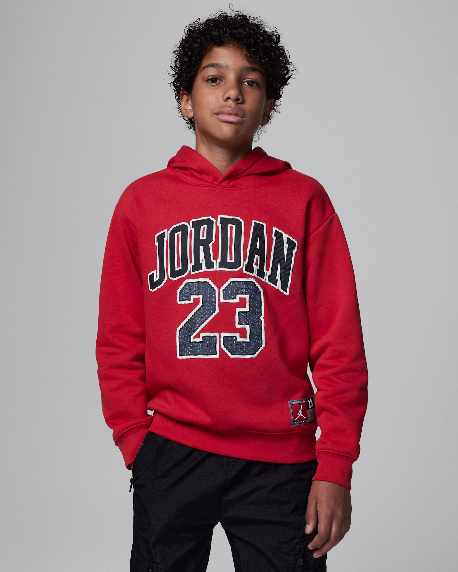 Jordan Fleece Pullover Hoodie Big Kids Hoodie - Gym Red