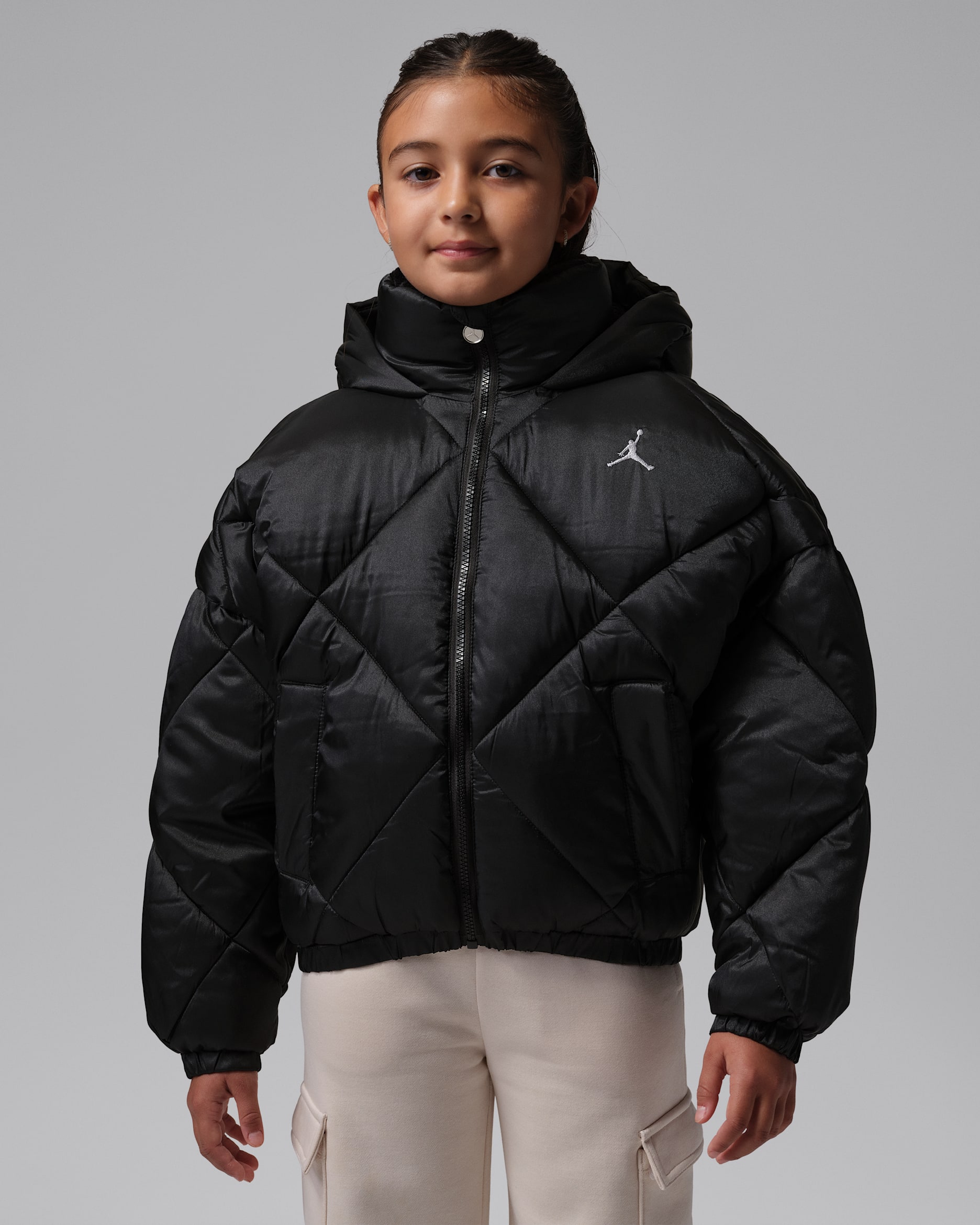 Jordan Older Kids' Diamond Quilted Puffer Jacket - Black