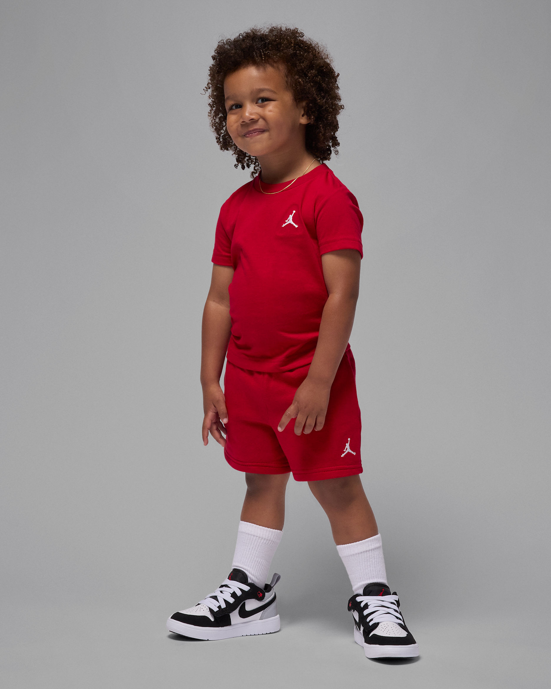 Jordan Brooklyn Essentials Toddler 2-Piece French Terry Shorts Set - Gym Red