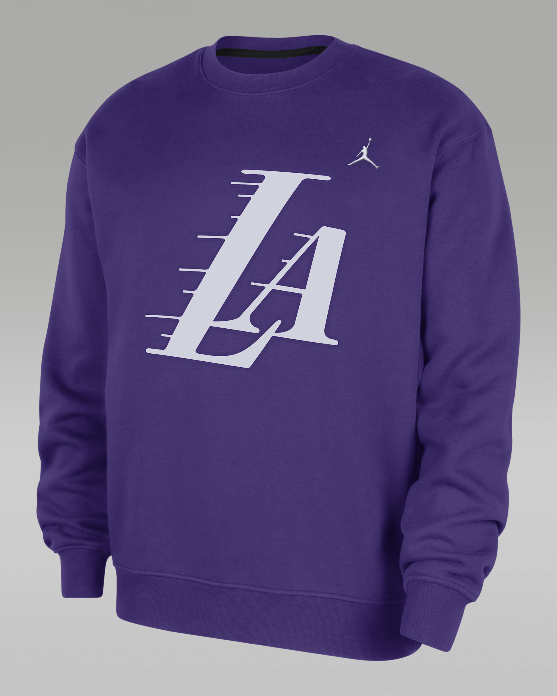 Los Angeles Lakers Statement Essentials Men's Jordan NBA Fleece Crew-Neck Sweatshirt - Field Purple/Amarillo