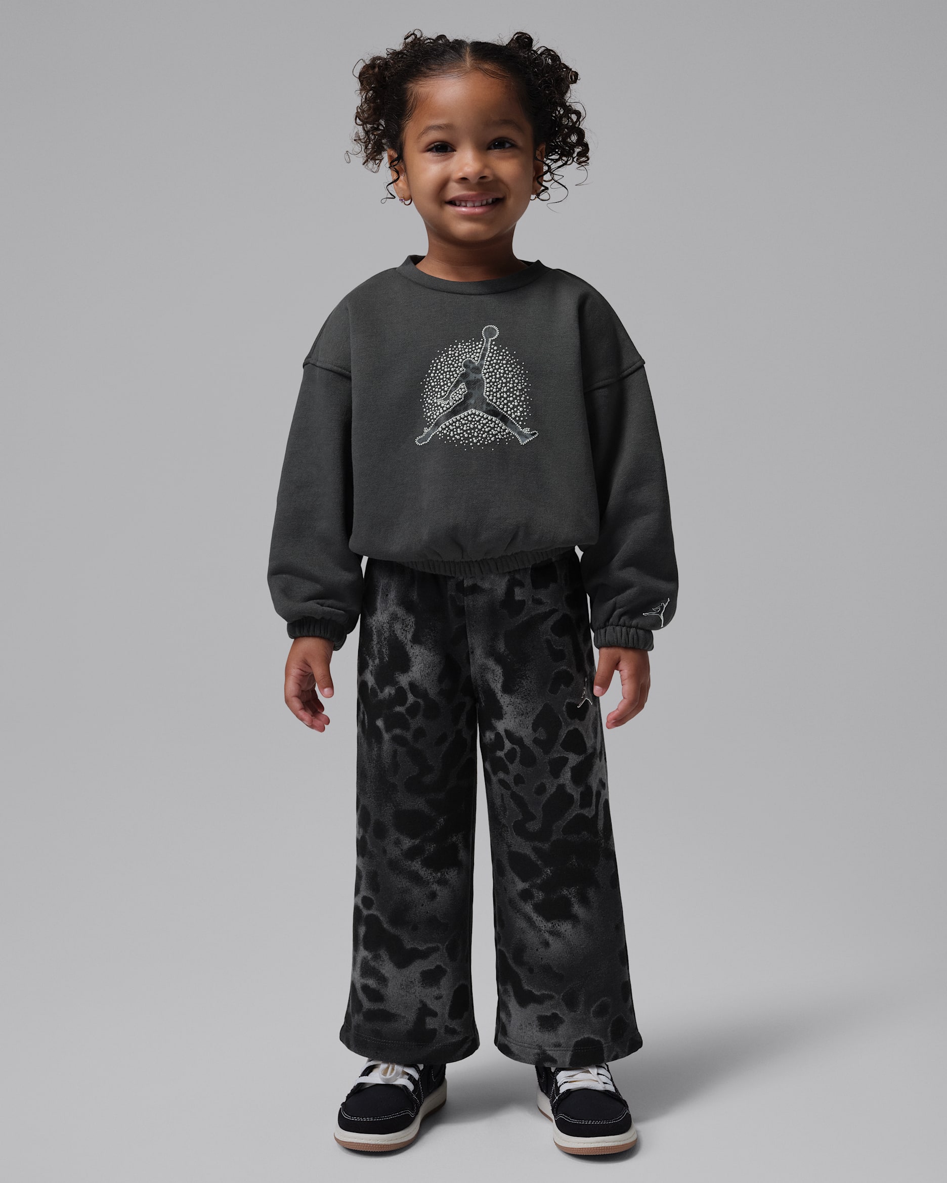 Jordan Toddler Fierce and Fearless 2-Piece Crew Set - Anthracite