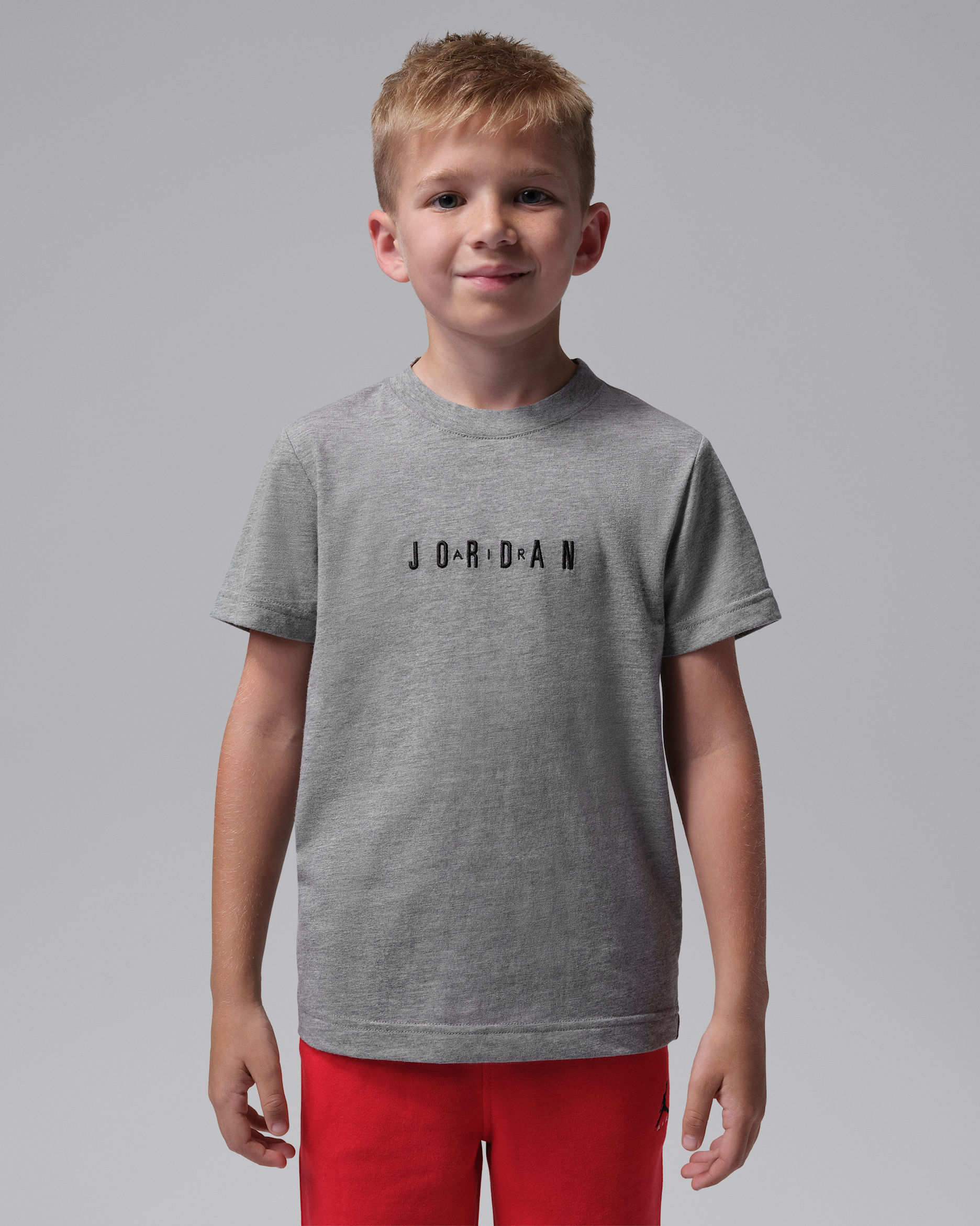 Jordan Little Kids' Embroidered T-Shirt - Carbon Heather