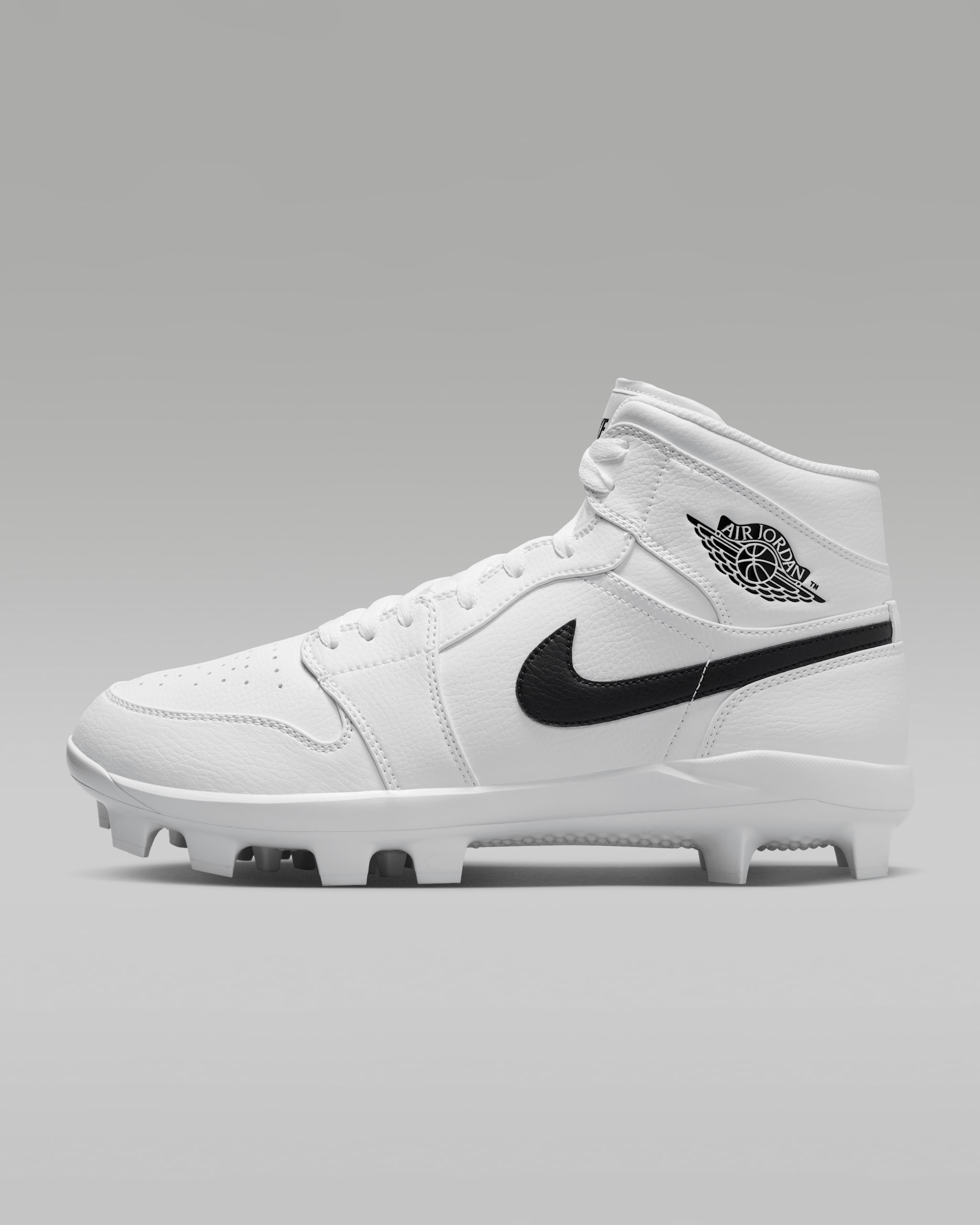 Jordan 1 Retro MCS Men's Baseball Cleats - White/Black