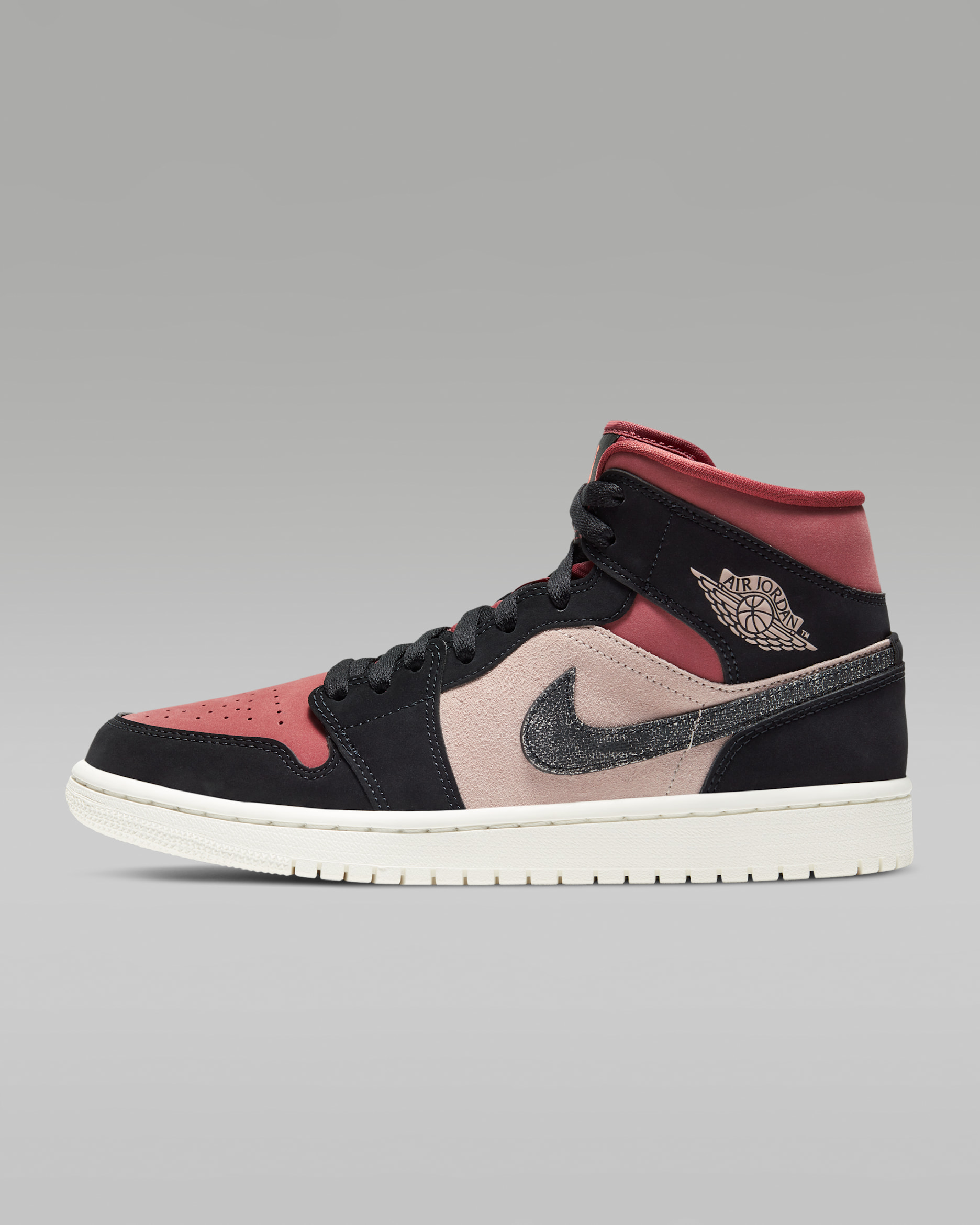 Scarpa Air Jordan 1 Mid – Donna - Particle Beige/Canyon Rust/Sail/Nero