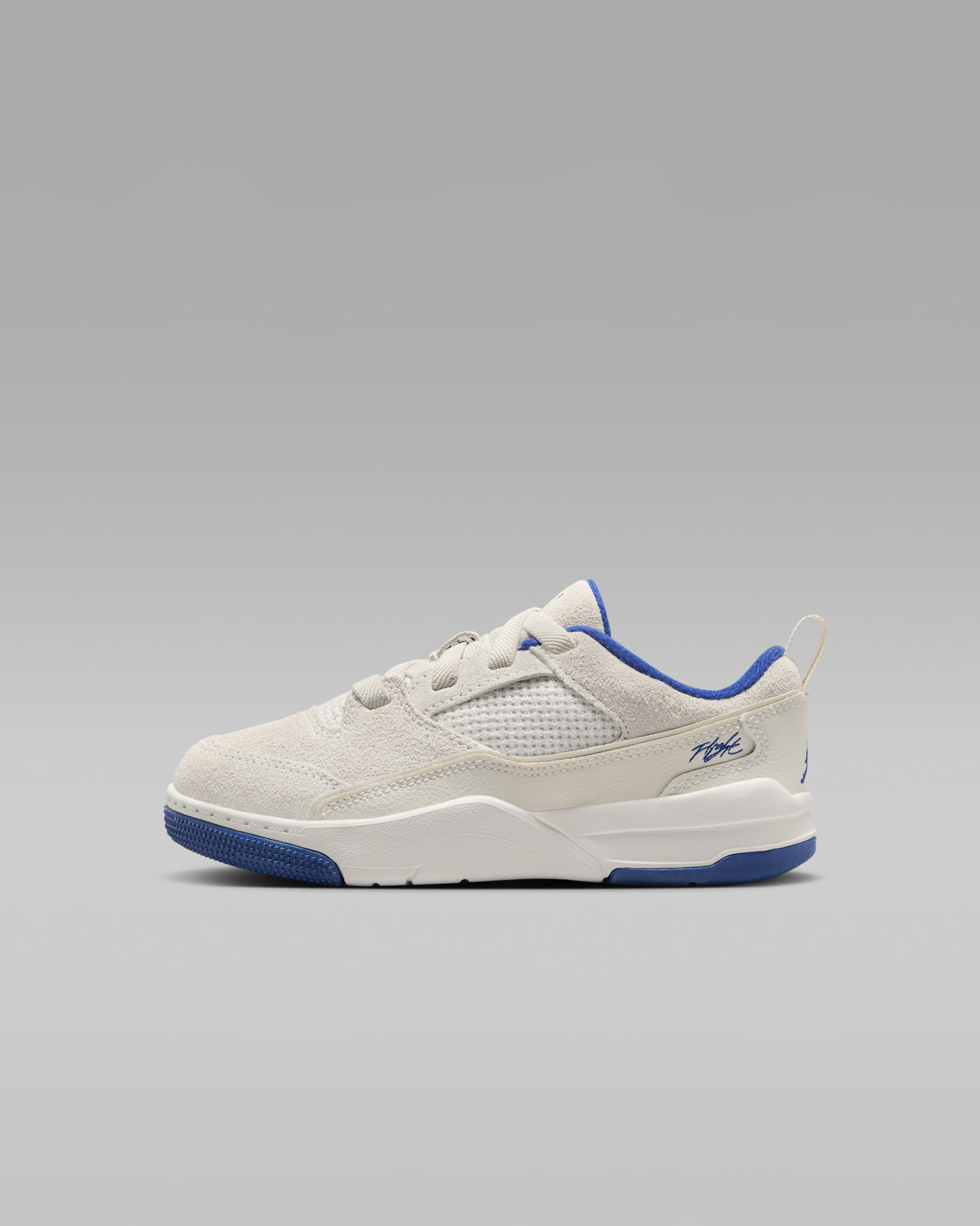 Jordan Flight Court Schuh (jüngere Kinder) - Phantom/Chile Red/Deep Royal Blue