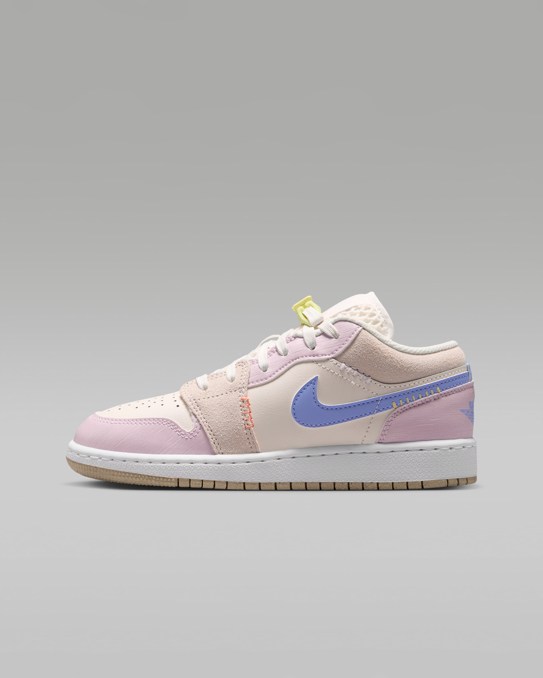 Air Jordan 1 Low Big Kids' Shoes - Sail/White/Fennel/Aluminum