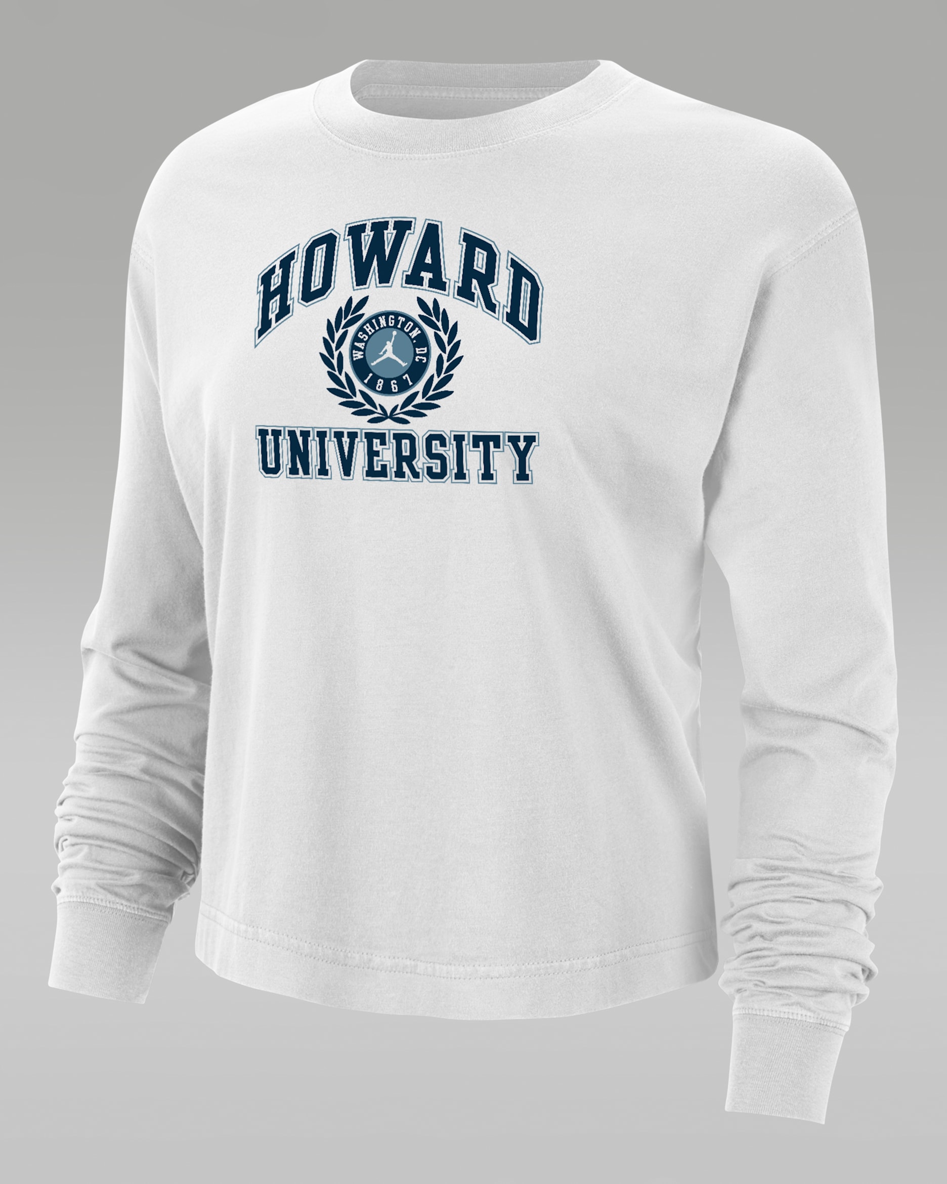 Howard Women's Jordan College Boxy Long-Sleeve T-Shirt - White