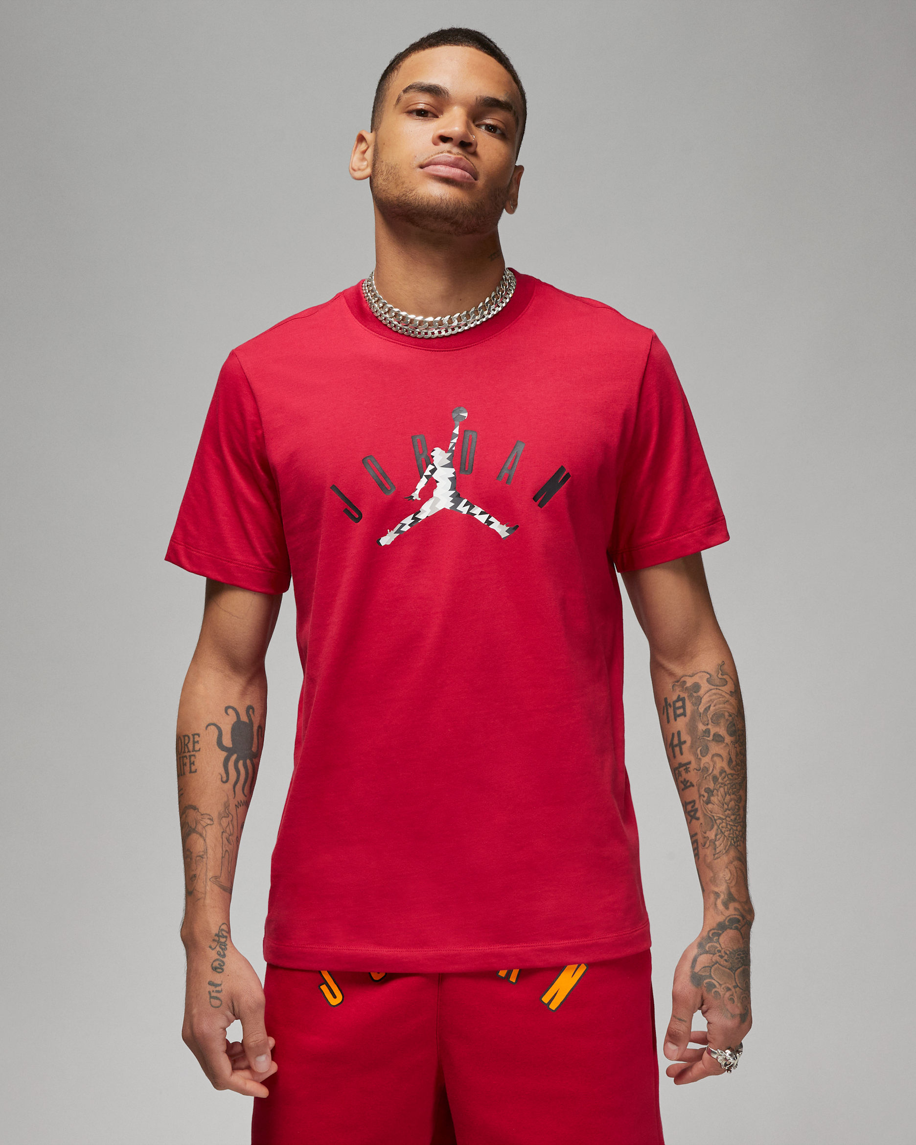 Jordan Flight MVP Men's T-Shirt - Cardinal Red/Black