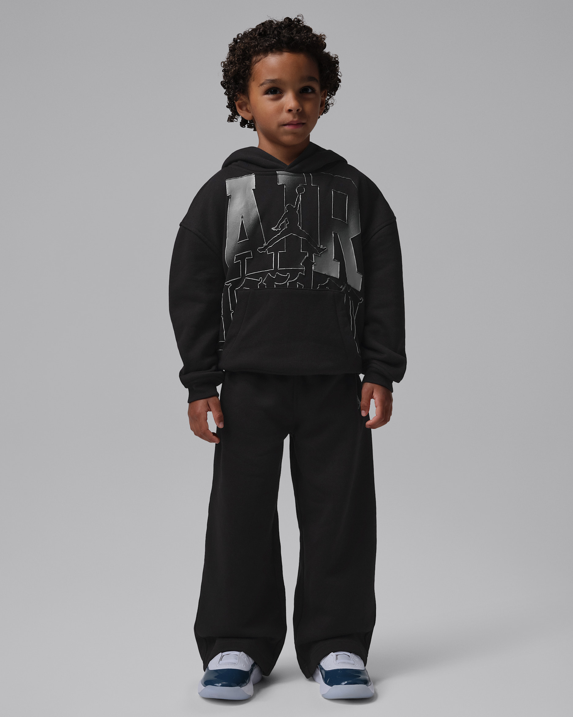 Jordan Little Kids' Shock and Ahhh 2-Piece Fleece Set - Black