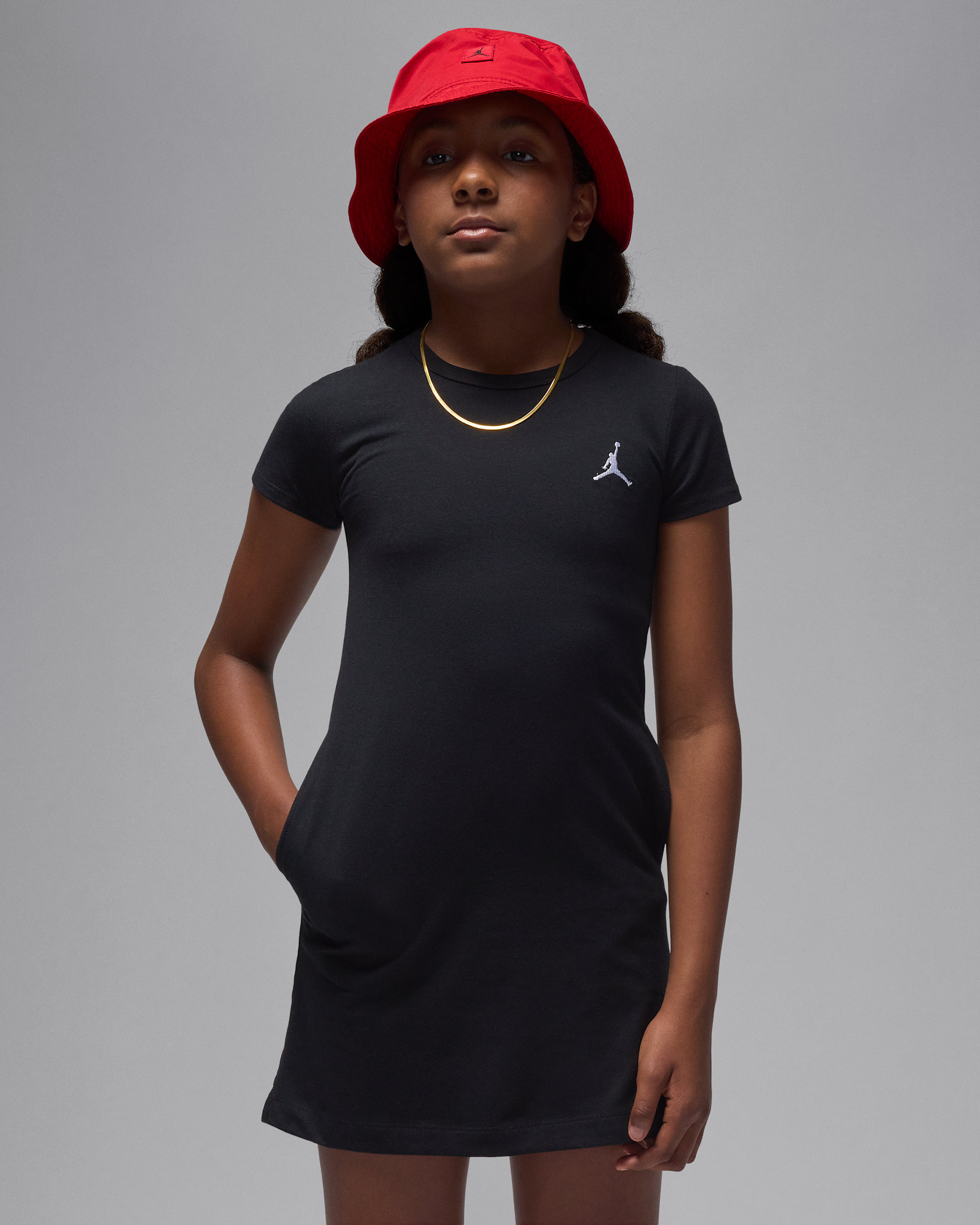 Jordan Brooklyn Essentials Big Kids' Dress - Black