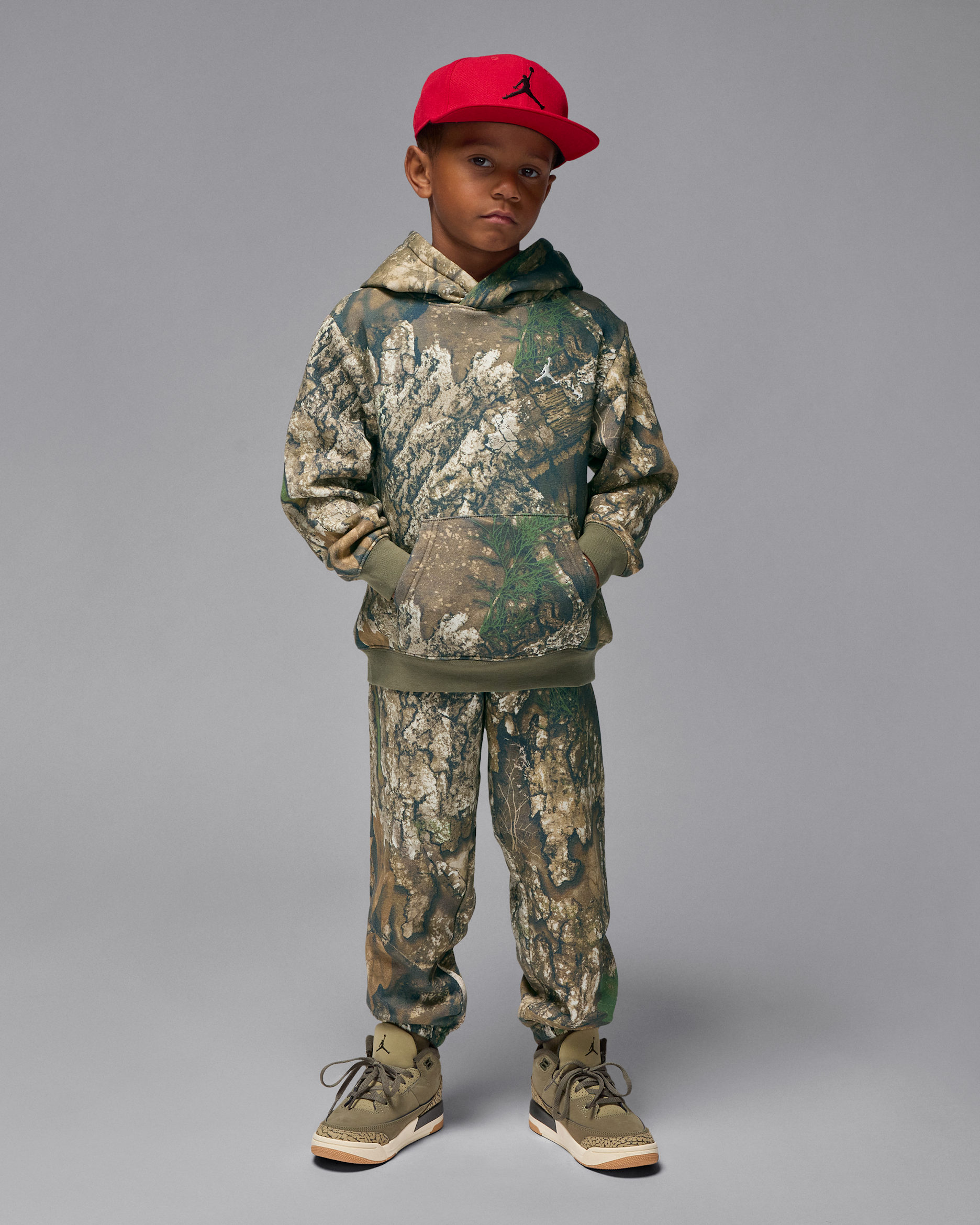 Jordan MVP Little Kids' Realtree 2-Piece Hoodie Set - Medium Olive