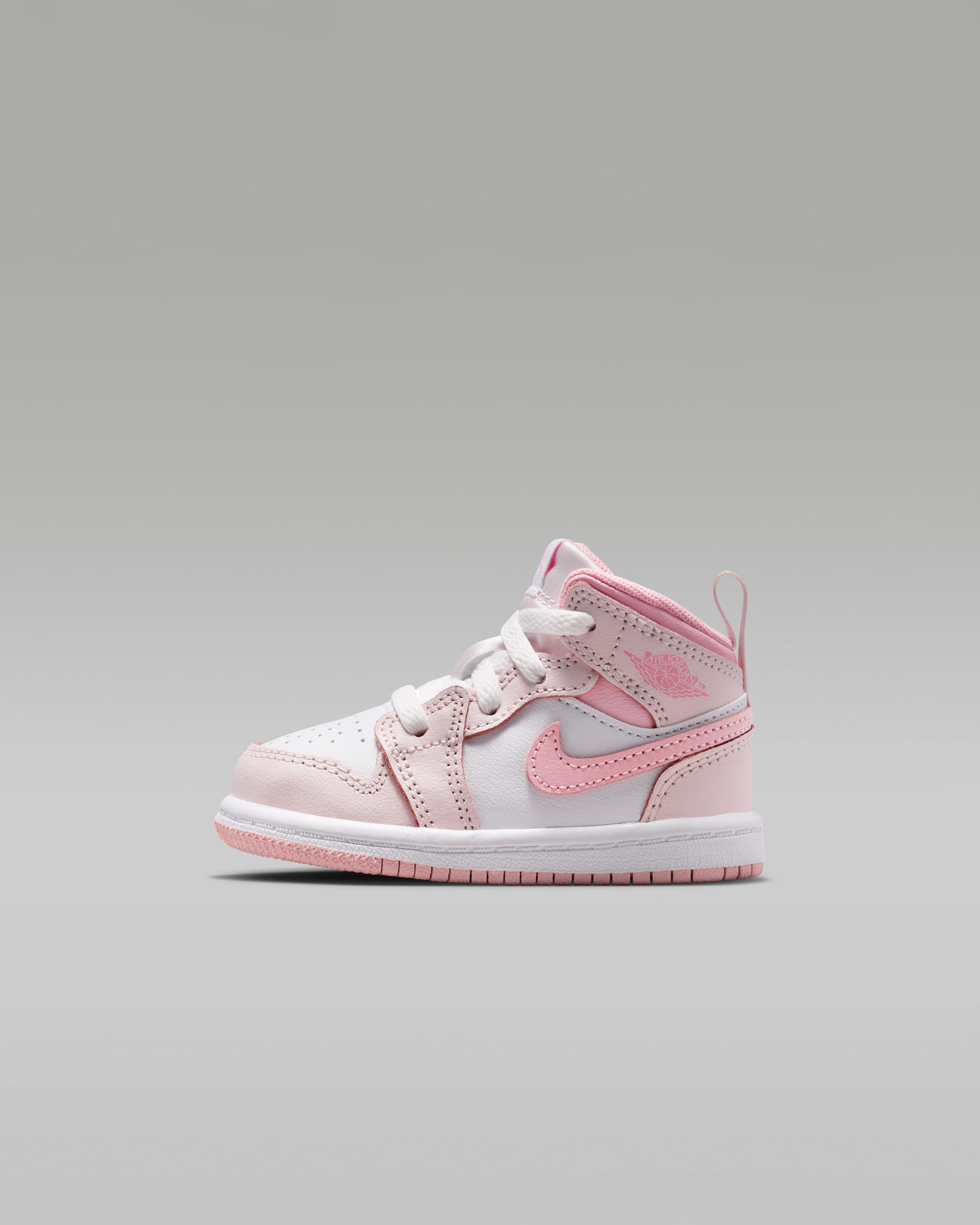 Jordan 1 Mid Baby/Toddler Shoes - Pearl Pink/White/Medium Soft Pink