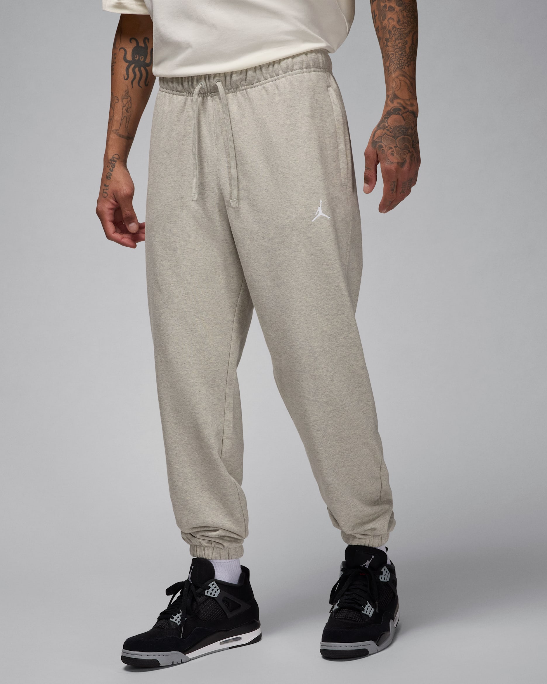 Jordan Sport Crossover Men's Dri-FIT Fleece Pants - Grey Heather/White