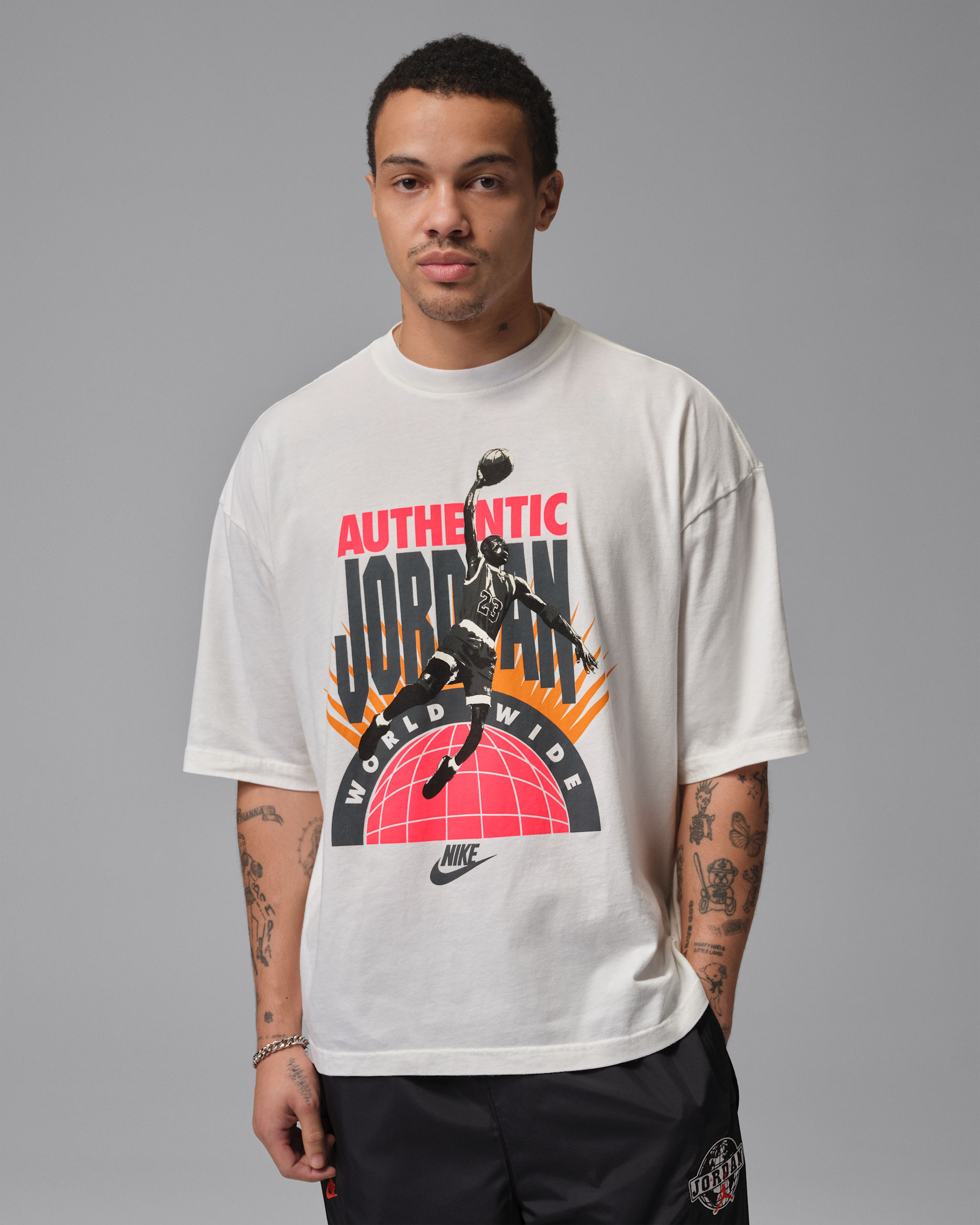Jordan Men's Oversized Reissue T-Shirt - Sail/Infrared 23
