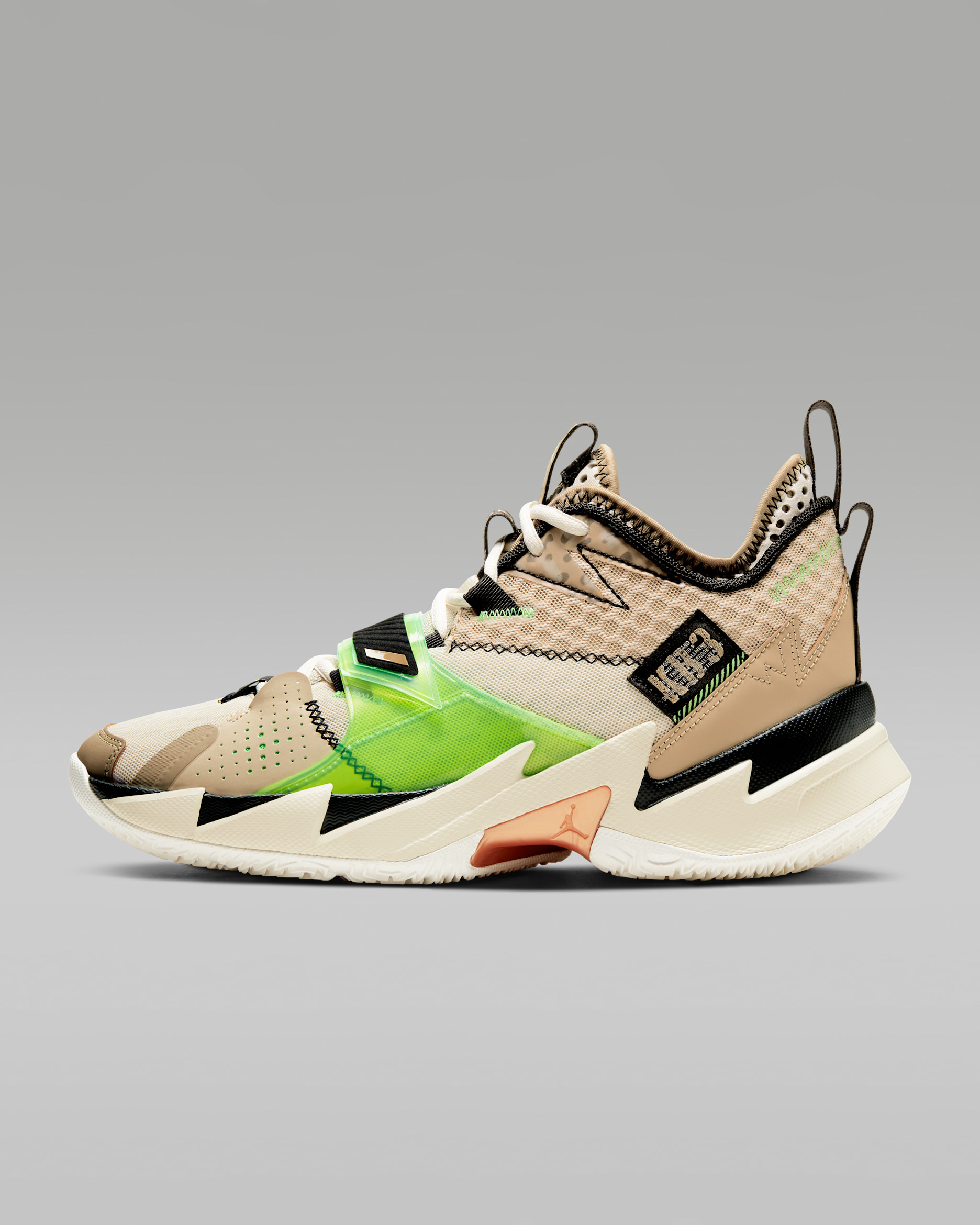 ジョーダン "Why Not?" Zer0.3 PF メンズ バスケットボールシューズ - パラシュートベージュ/フォスル/ブラック/レイジグリーン
