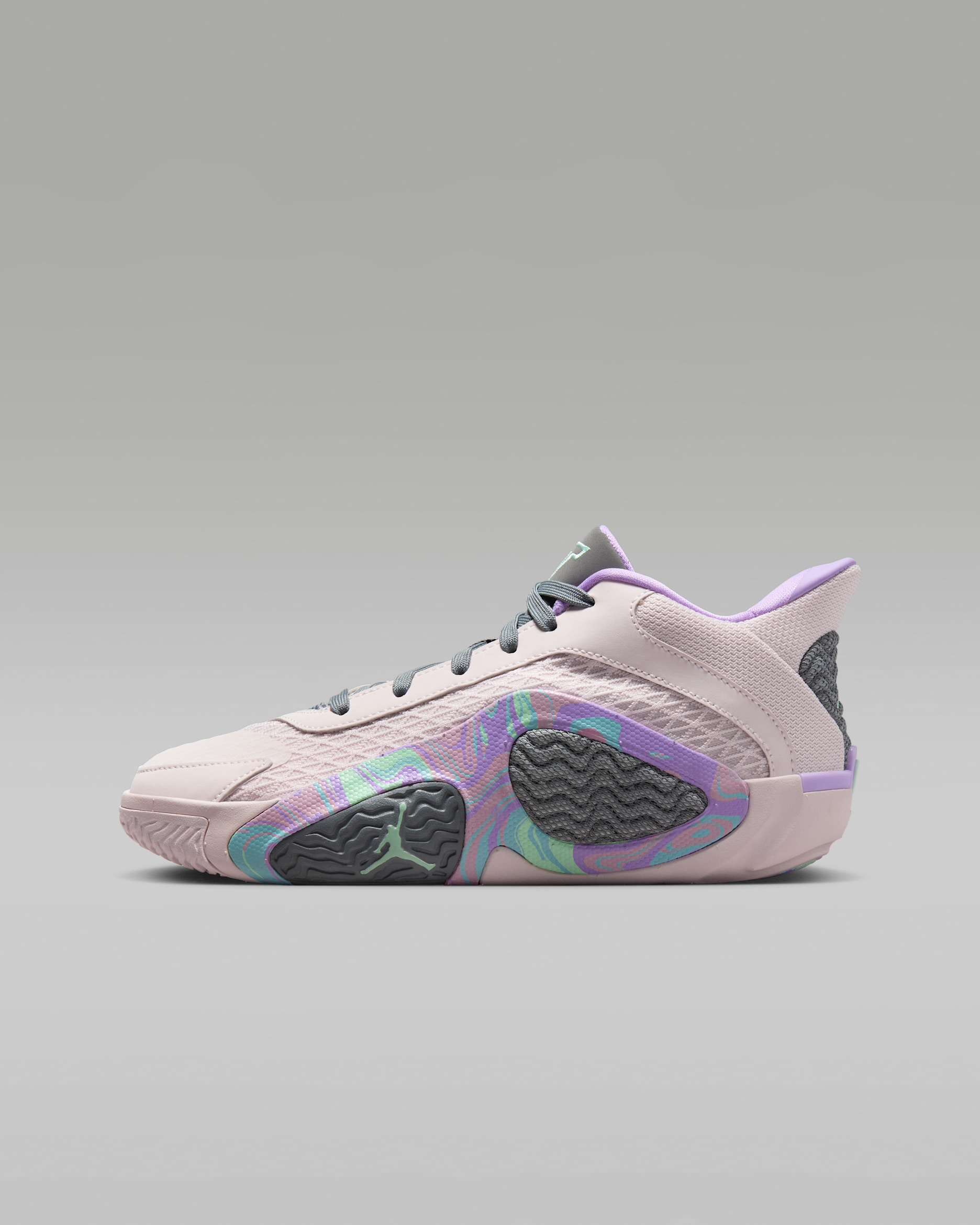 Tatum 2 Older Kids' Basketball Shoes - Light Soft Pink/Smoke/Lilac/Mint Foam