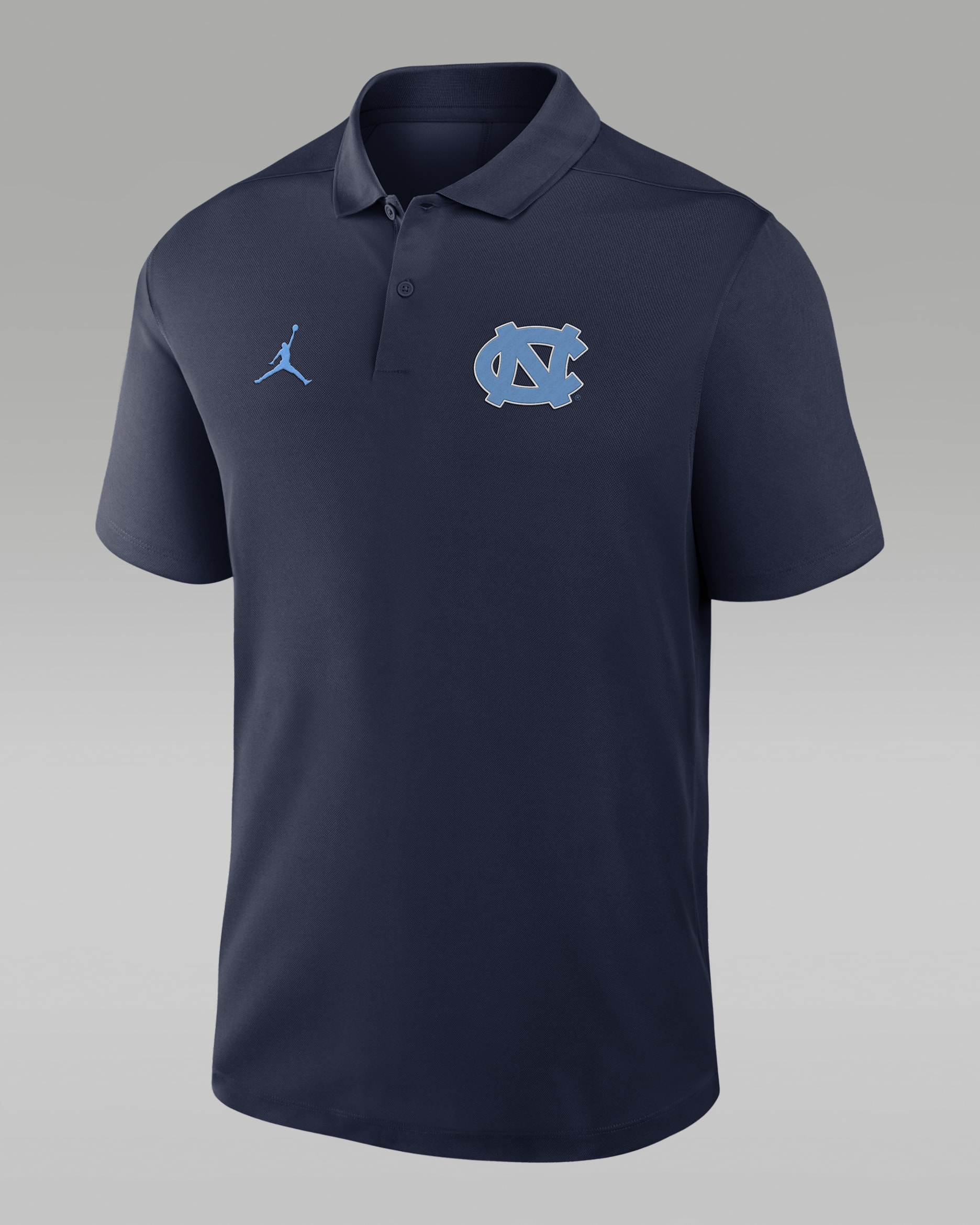 Polo universitario Nike Dri-FIT para hombre North Carolina Primetime Victory Primary Logo - Azul marino