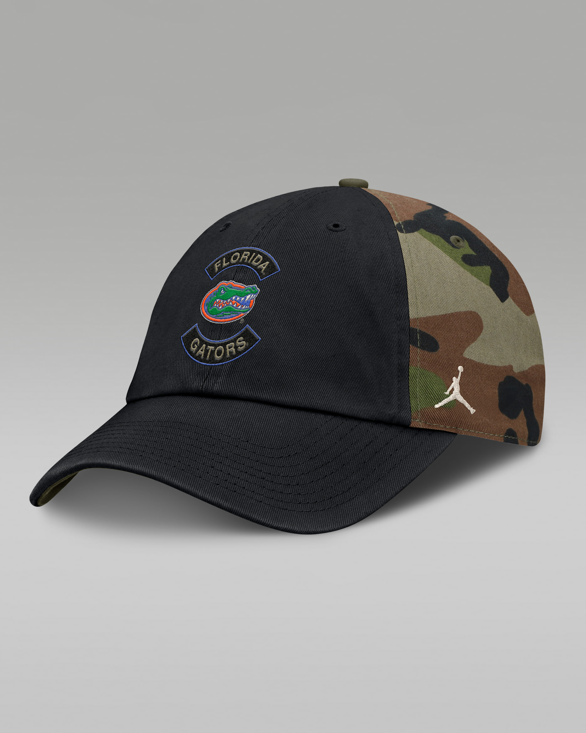 Gorra universitaria Nike ajustable para hombre Florida 2025 Military Appreciation Club - Verde camuflaje