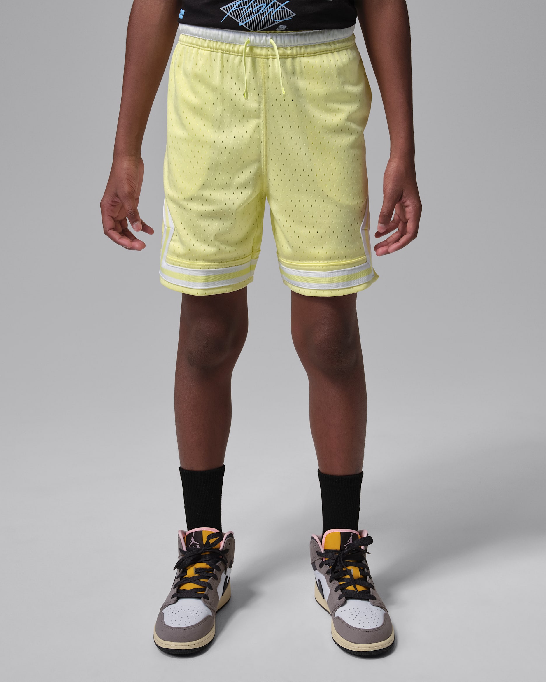 Jordan Sport Big Kids' Dri-FIT Diamond Shorts - Luminous Green