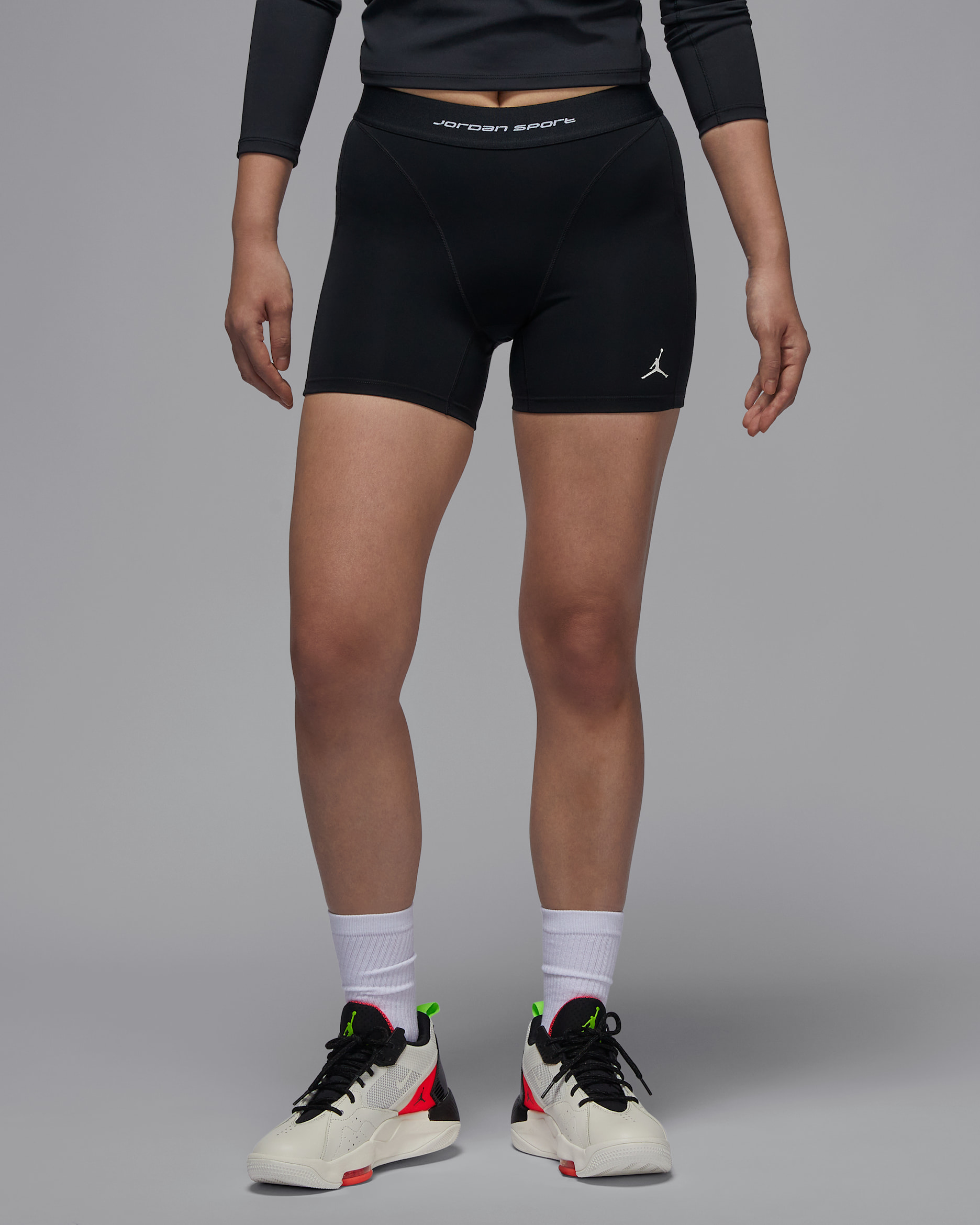 ジョーダン スポーツ リーク プロテクション:ピリオド ウィメンズショートパンツ - ブラック/ホワイト