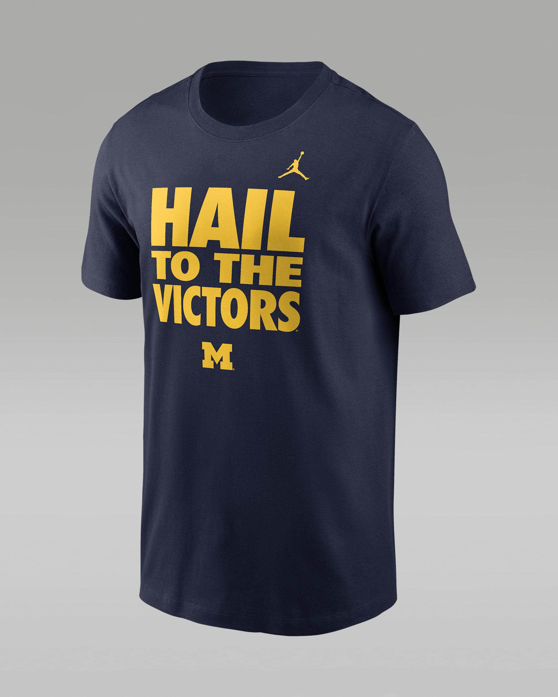 Michigan Sideline Slogan Men's Jordan Brand Dri-FIT College Long-Sleeve T-Shirt - College Navy