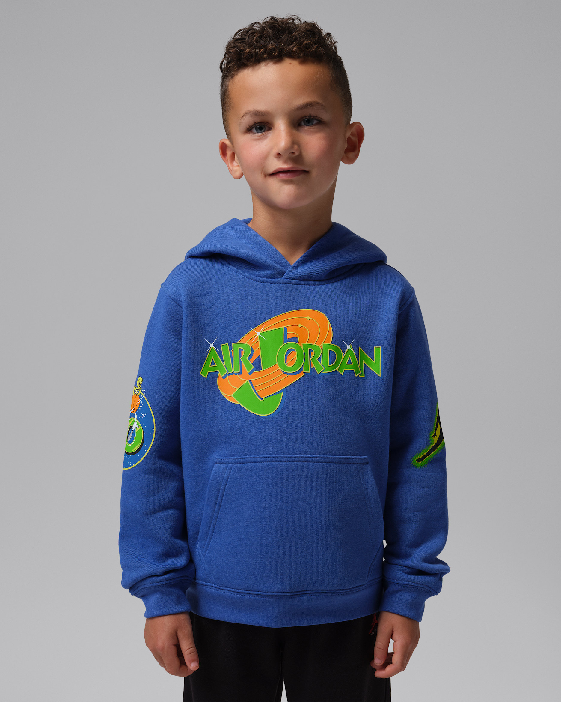 Sudadera con gorro sin cierre Space Jam 30 para niños talla pequeña Jordan - Royal universitario