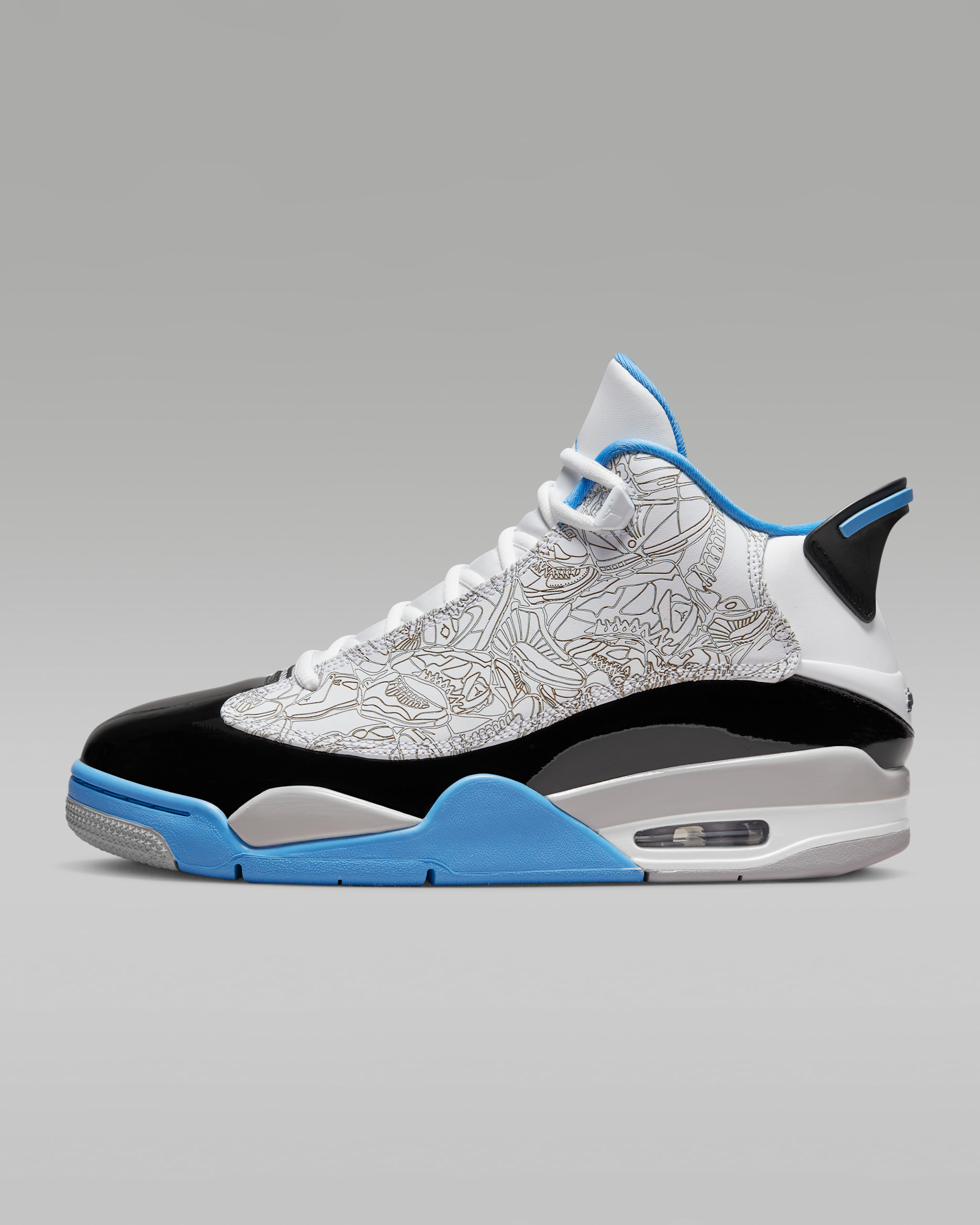 Air Jordan Dub Zero Men's Shoes - White/Black/Neutral Grey/University Blue