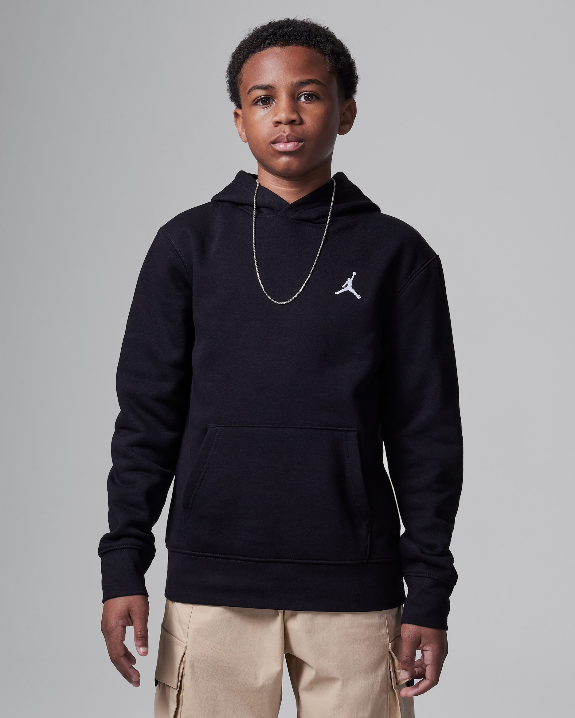 Jordan Big Kids' Brooklyn Fleece Pullover Hoodie - Black