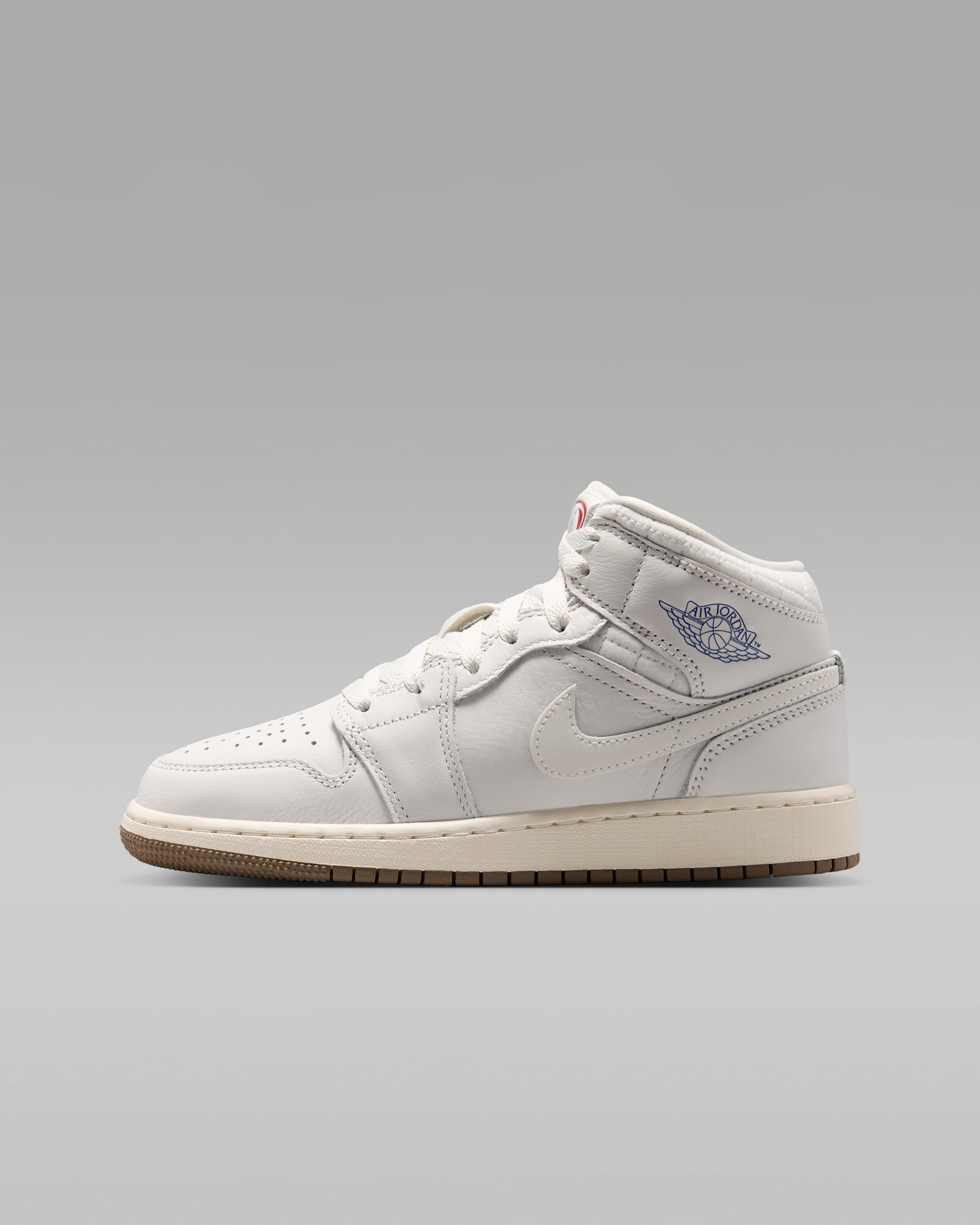 Buty dla dużych dzieci Air Jordan 1 Mid SE - Phantom/Gum Dark Brown/Infrared 23/Sail