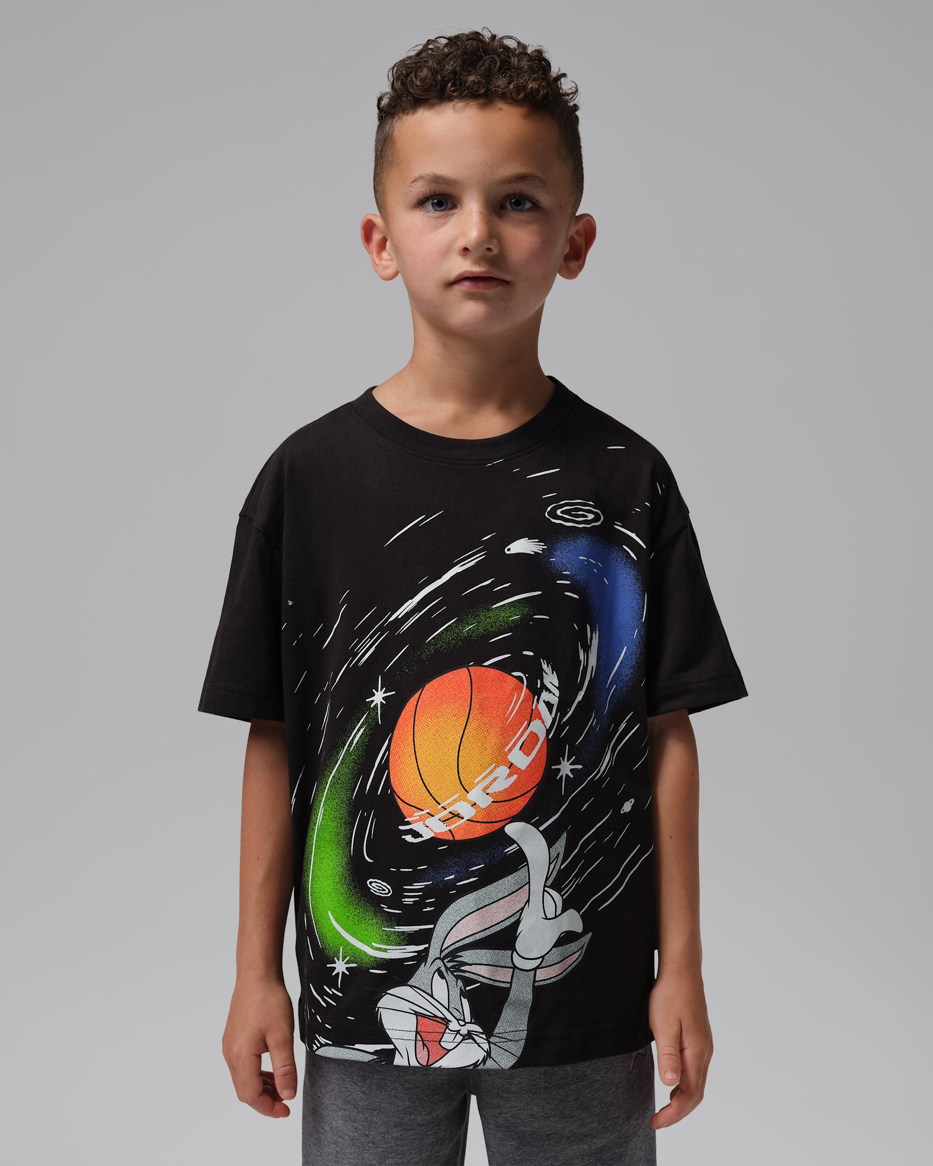 ジョーダン リトルキッズ スペース ジャム 30 ボール スピン Tシャツ - ブラック