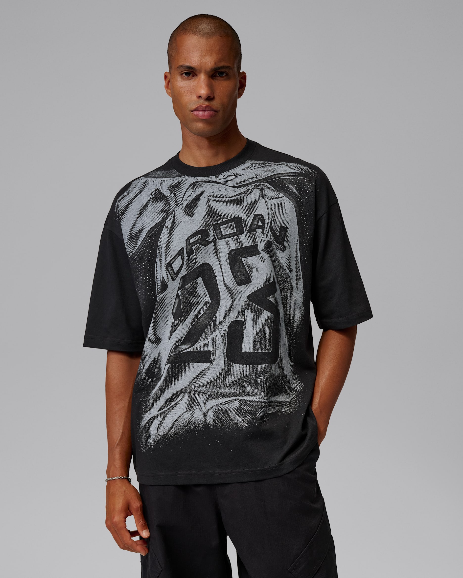 T-shirt Dri-FIT Jordan Sport para homem - Preto/Branco