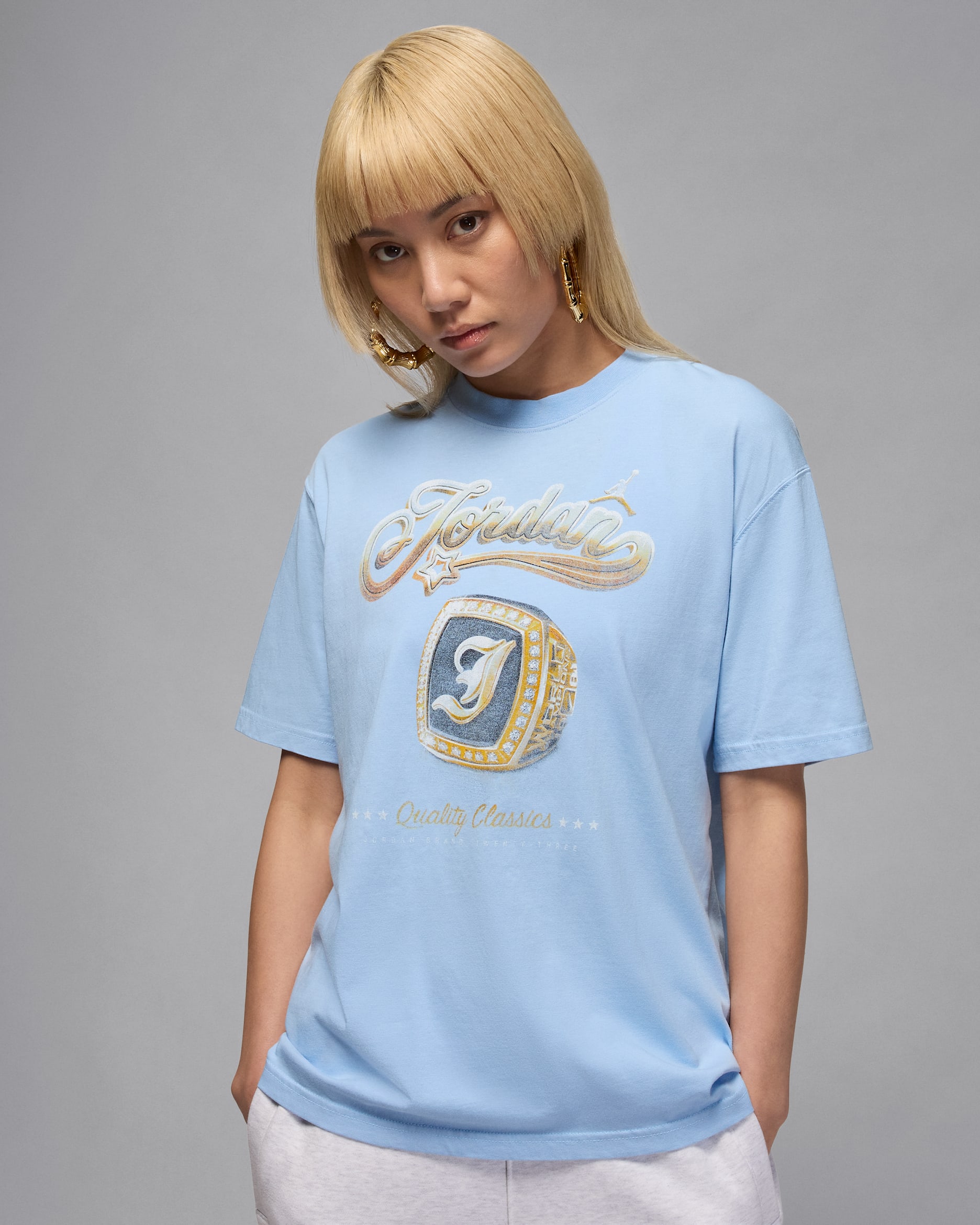 Playera con gráfico para mujer Jordan - Azul psíquico